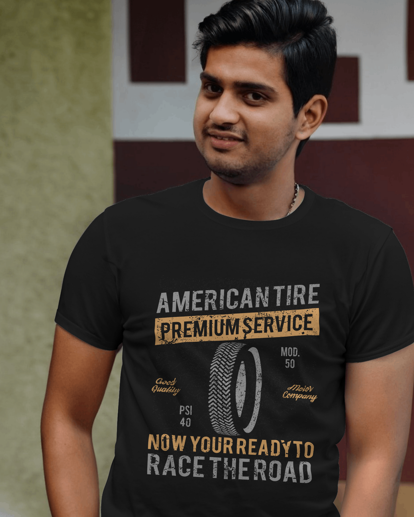 Premium American Tire Vintage Racing Graphic T-Shirt
