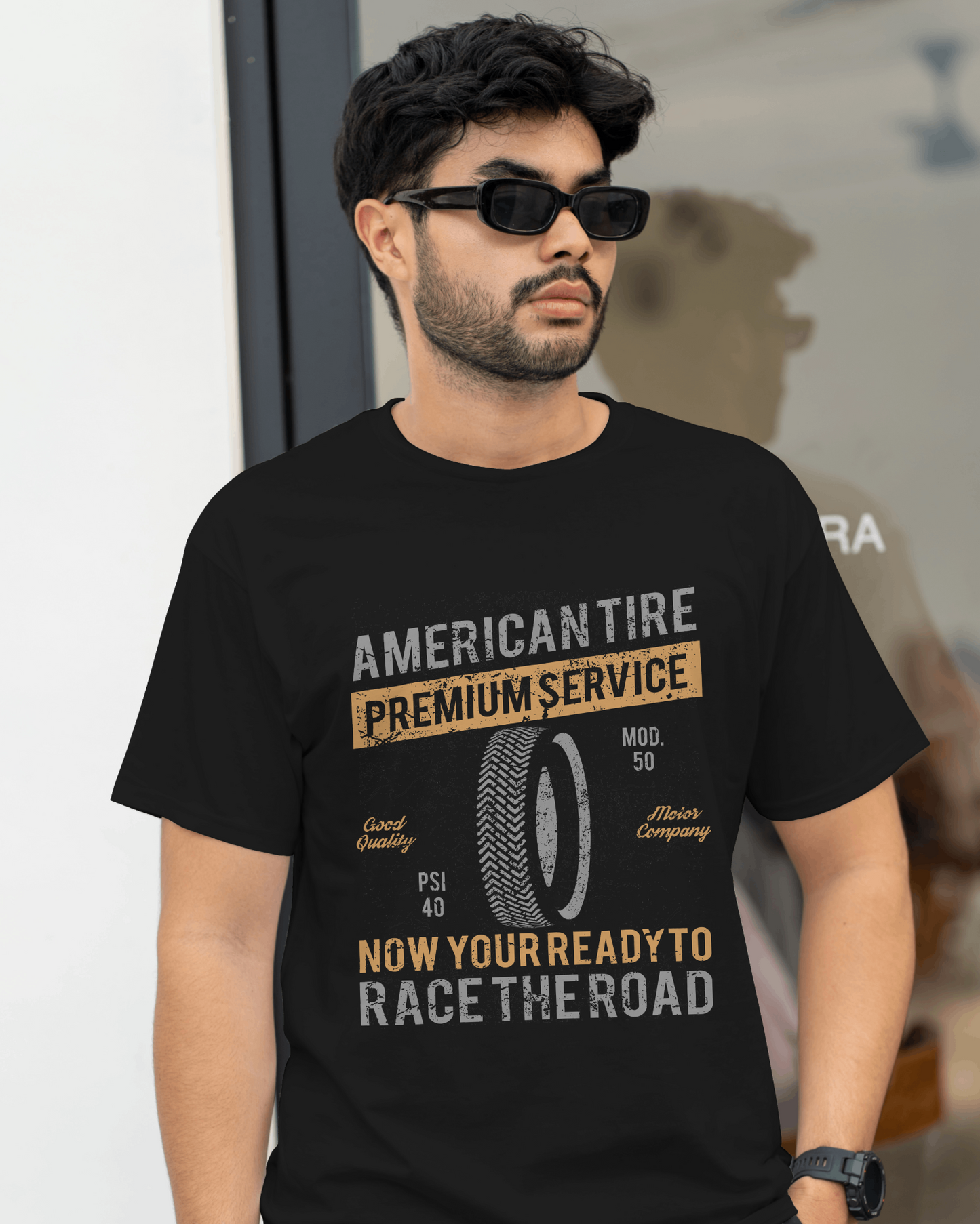 Premium American Tire Oversized Vintage Automotive T-Shirt
