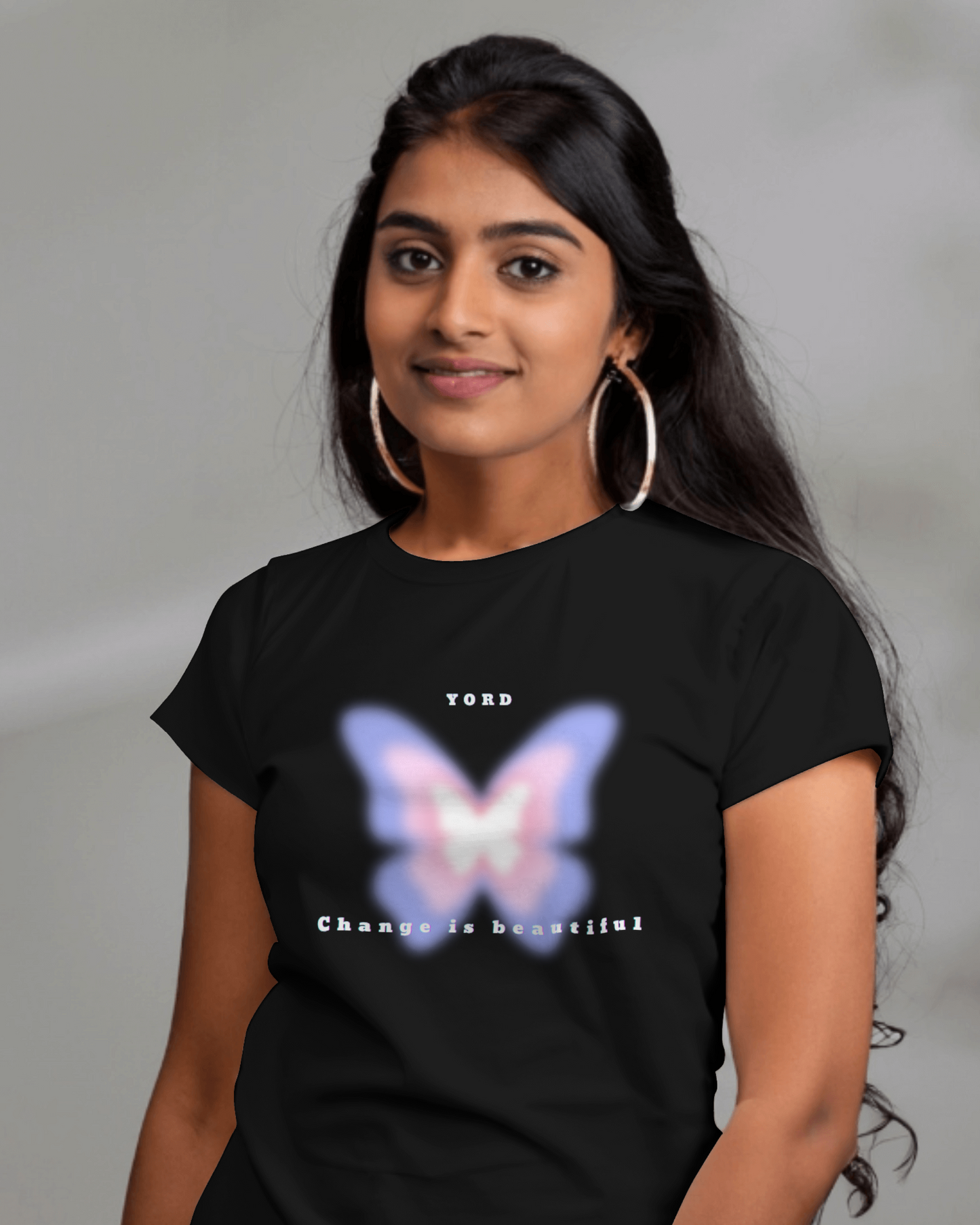 Premium YORD Butterfly 'Change is Beautiful' Regular T-Shirt