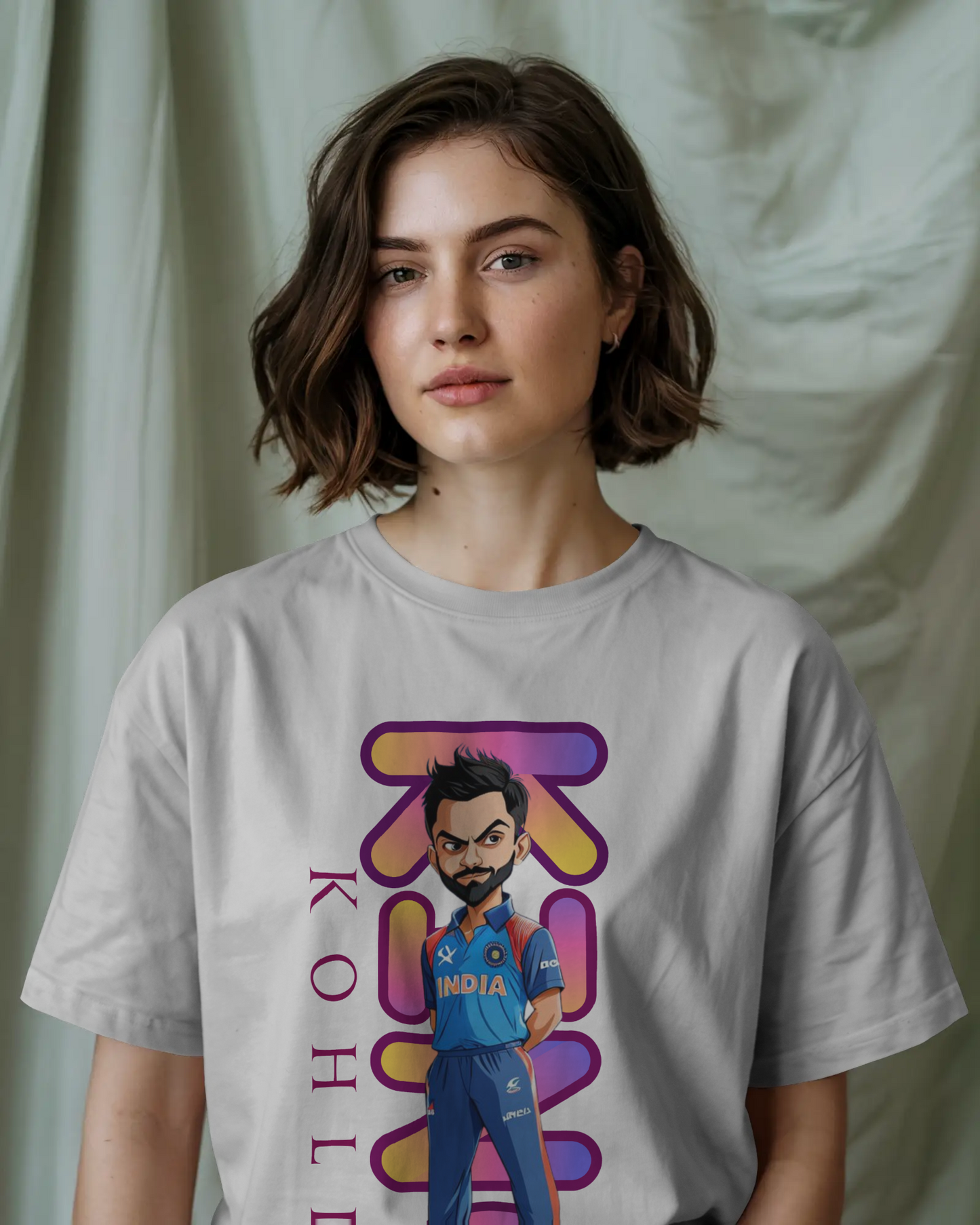 Premium Virat Kohli Cricket Champion Oversized T-shirt - Team India Edition