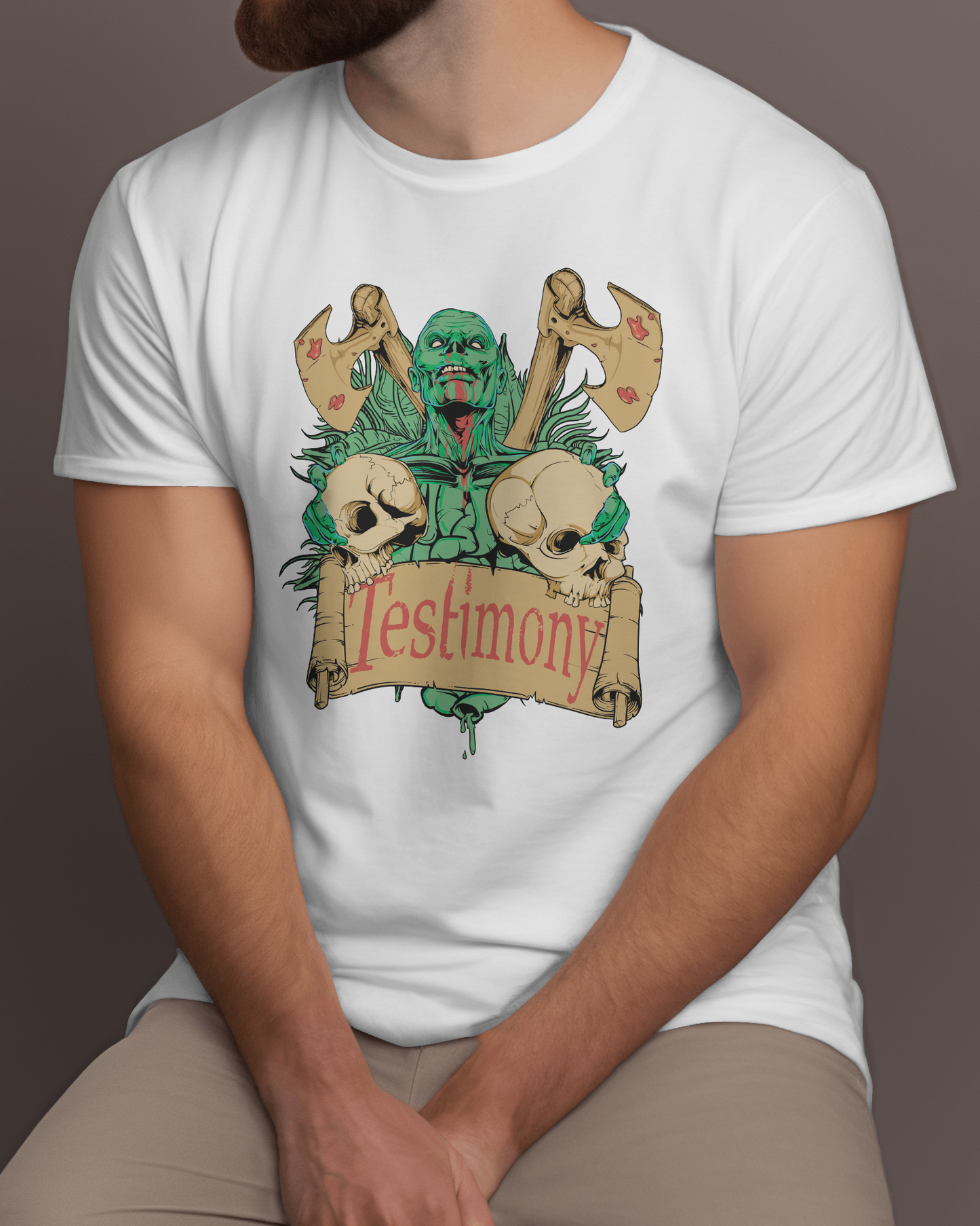 Premium Skull Hot Rod Graphic White T-shirt | Limited Edition