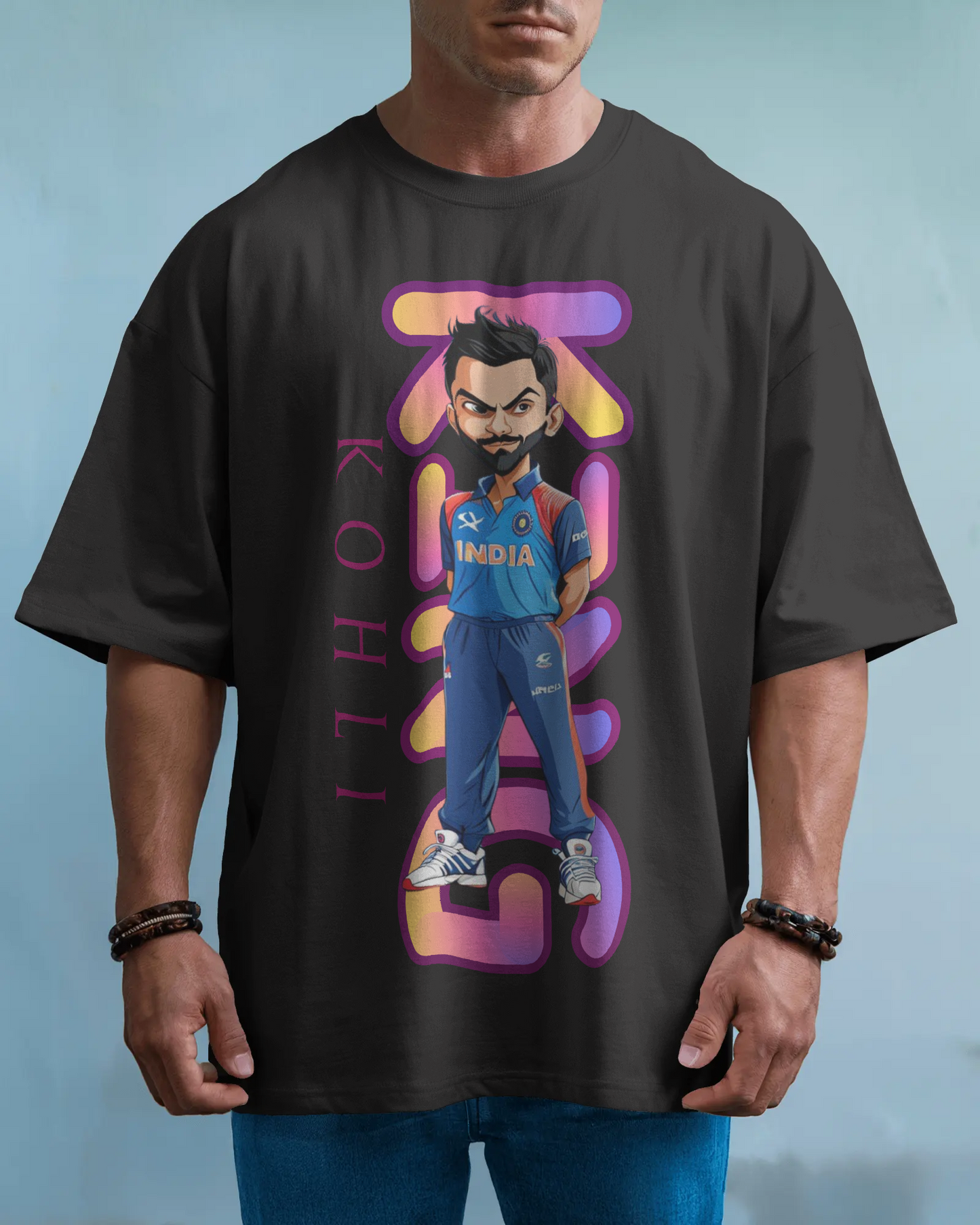 Premium Cricket Champion Oversized T-shirt - Team India Edition