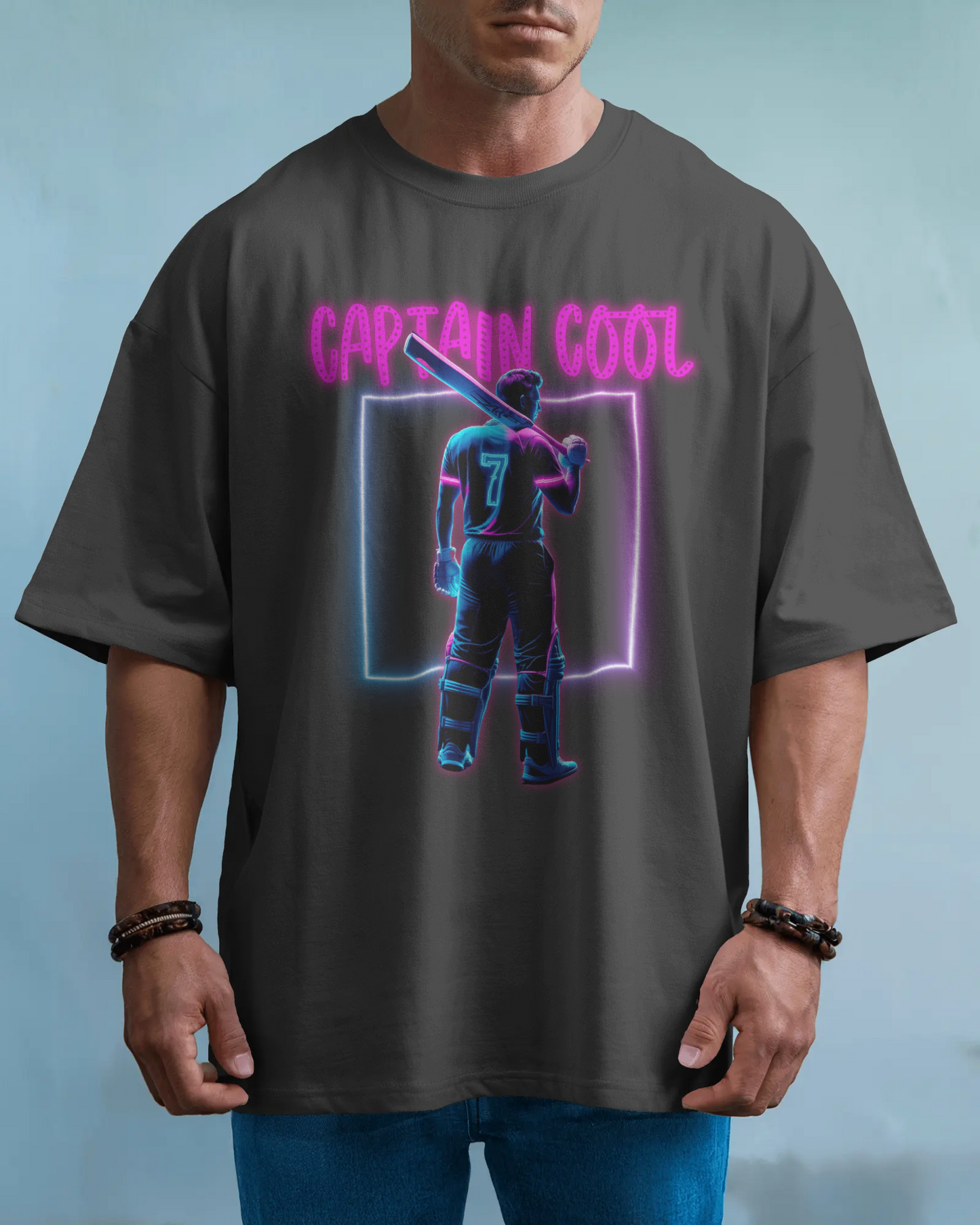 Premium CSK Captain Cool Glow In Dark Oversized T-shirt