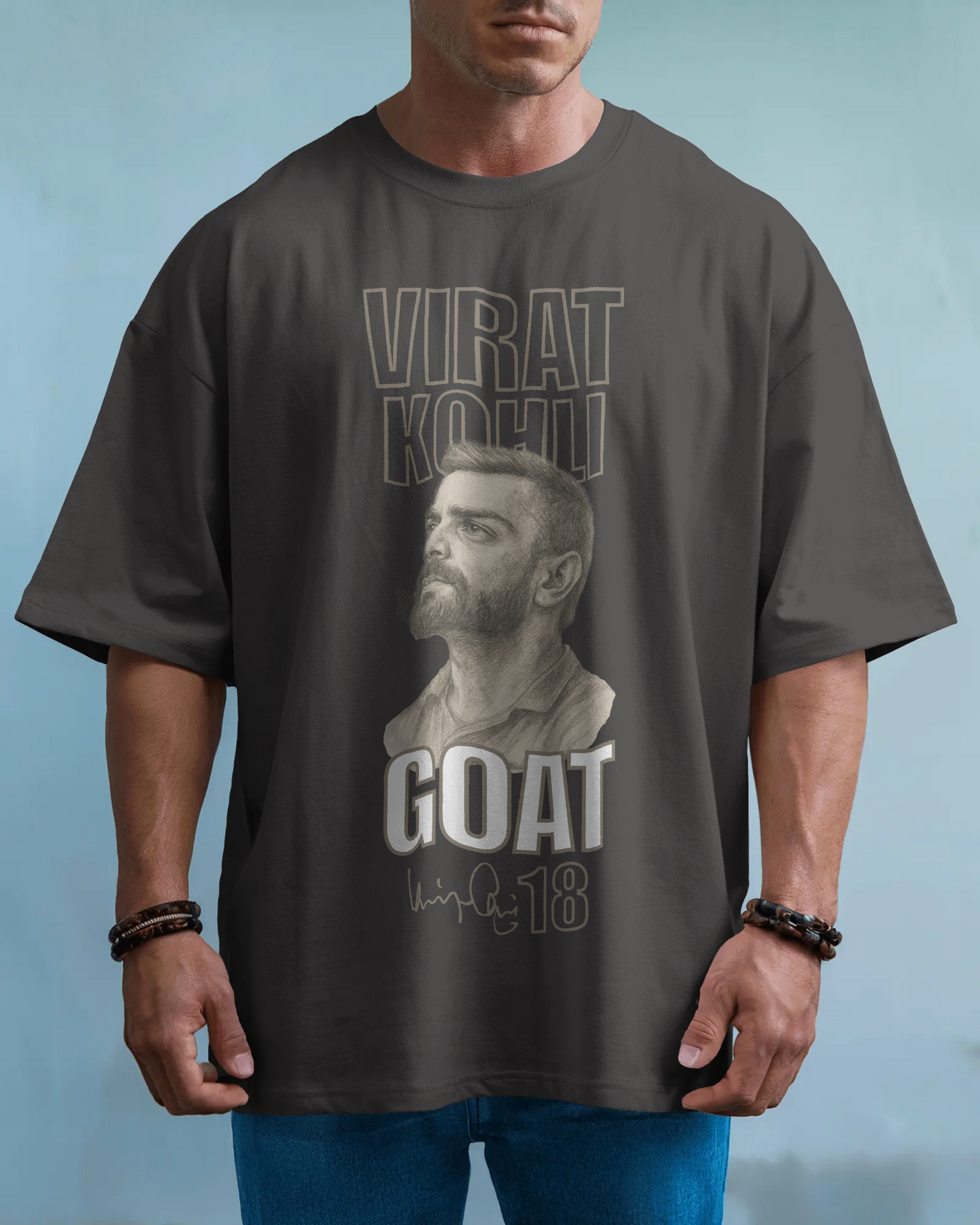 Premium Virat Kohli GOAT 18 Oversized T-shirt | Limited Edition