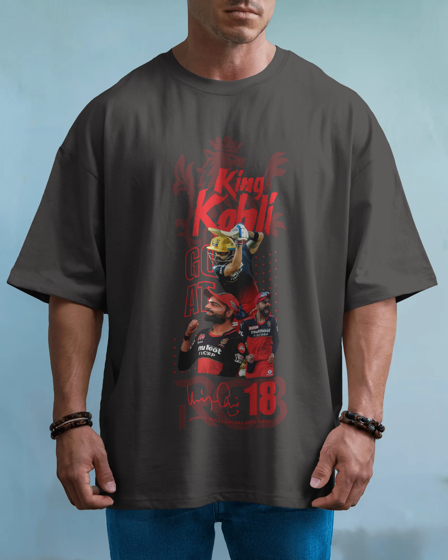 Premium RCB King Kohli Oversized T-shirt | Limited Edition