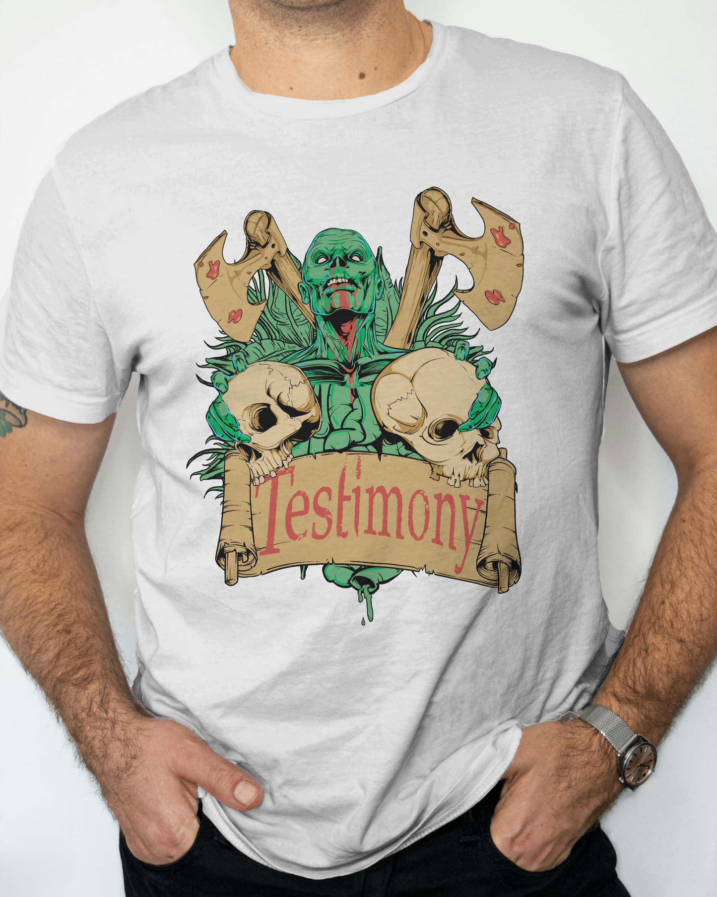 Premium Skull Hot Rod Graphic White T-shirt | Limited Edition