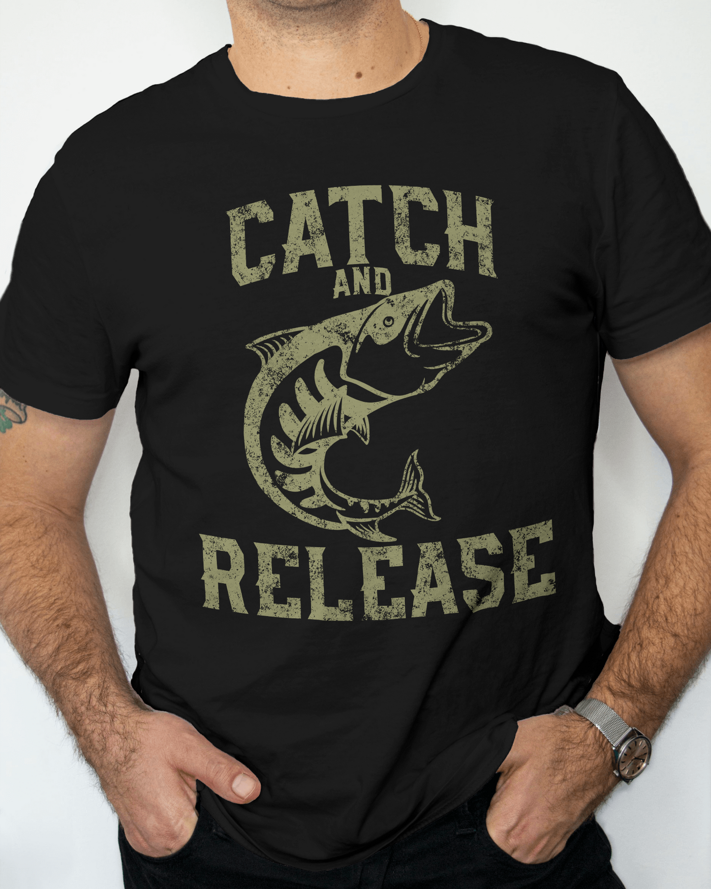 Premium Catch and Release Bass Fishing Regular T-shirt