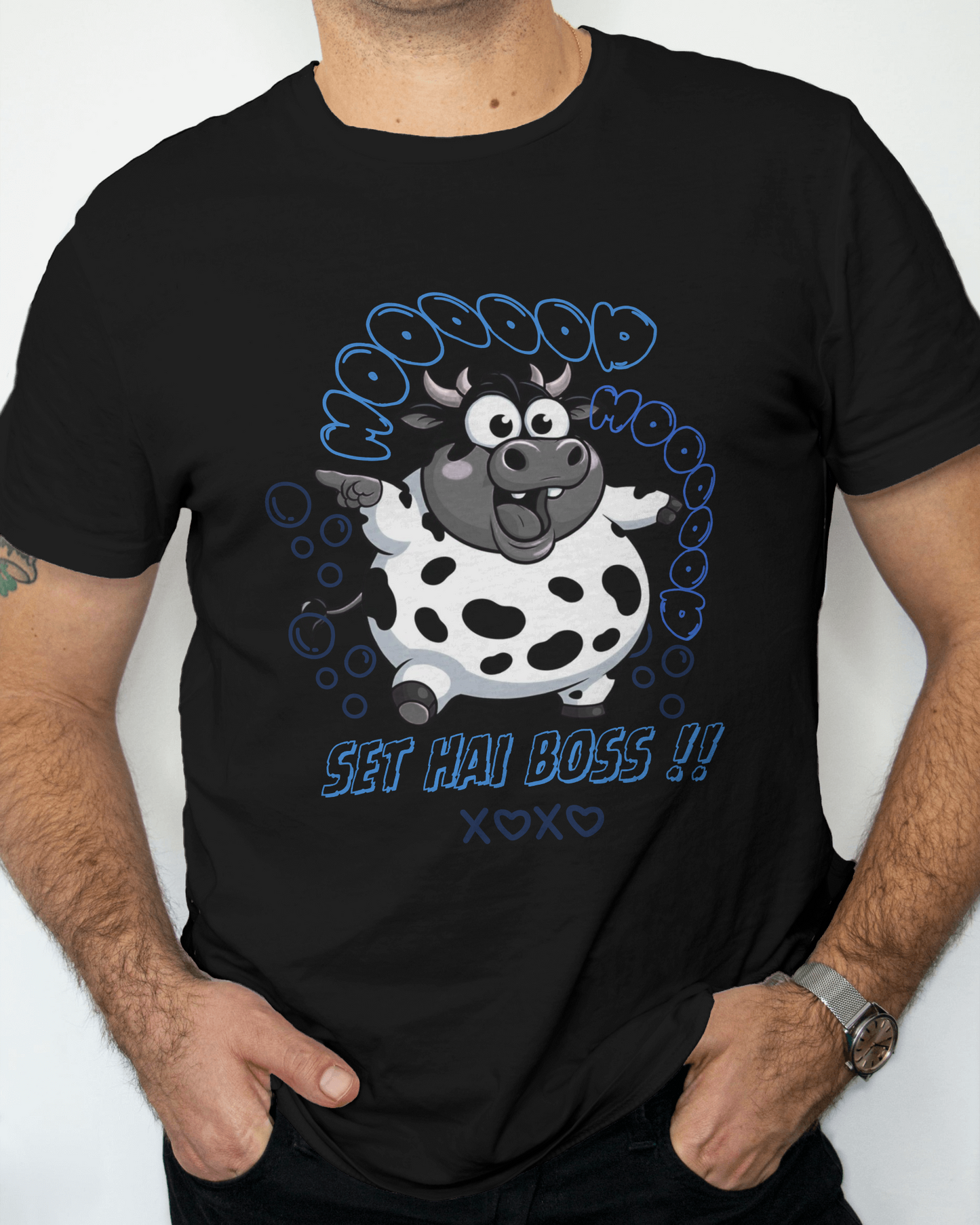 Premium Cow Boss Moo Regular T-shirt | Exclusive Design