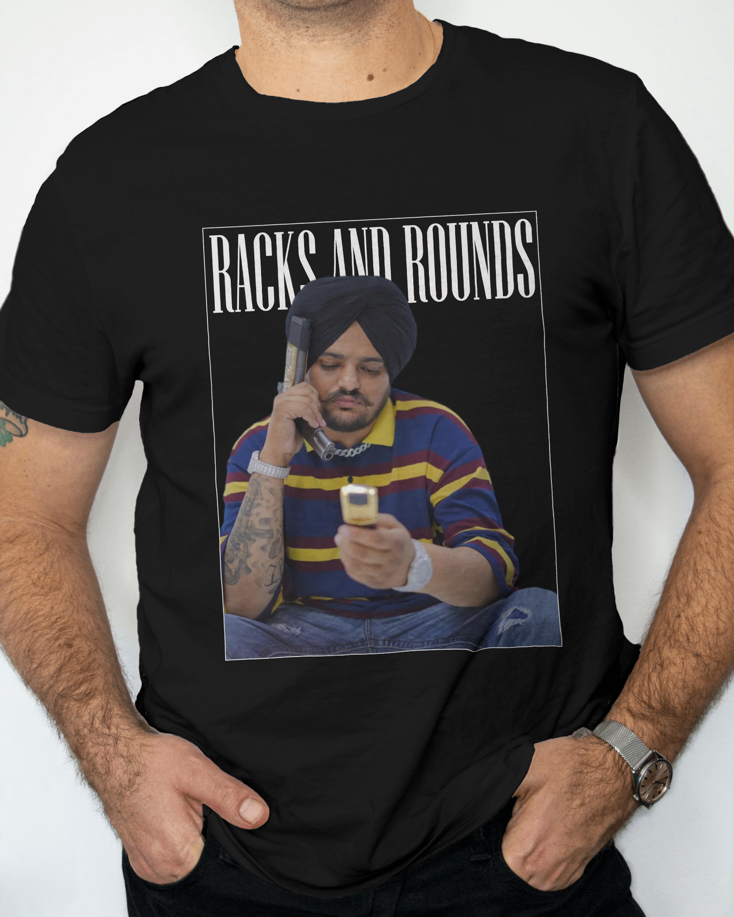 Premium Racks And Rounds Graphic Print Regular T-shirt