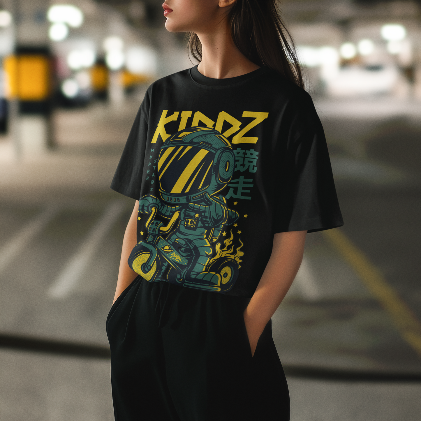 Premium Space Rider Oversized T-shirt - KIDZ Edition