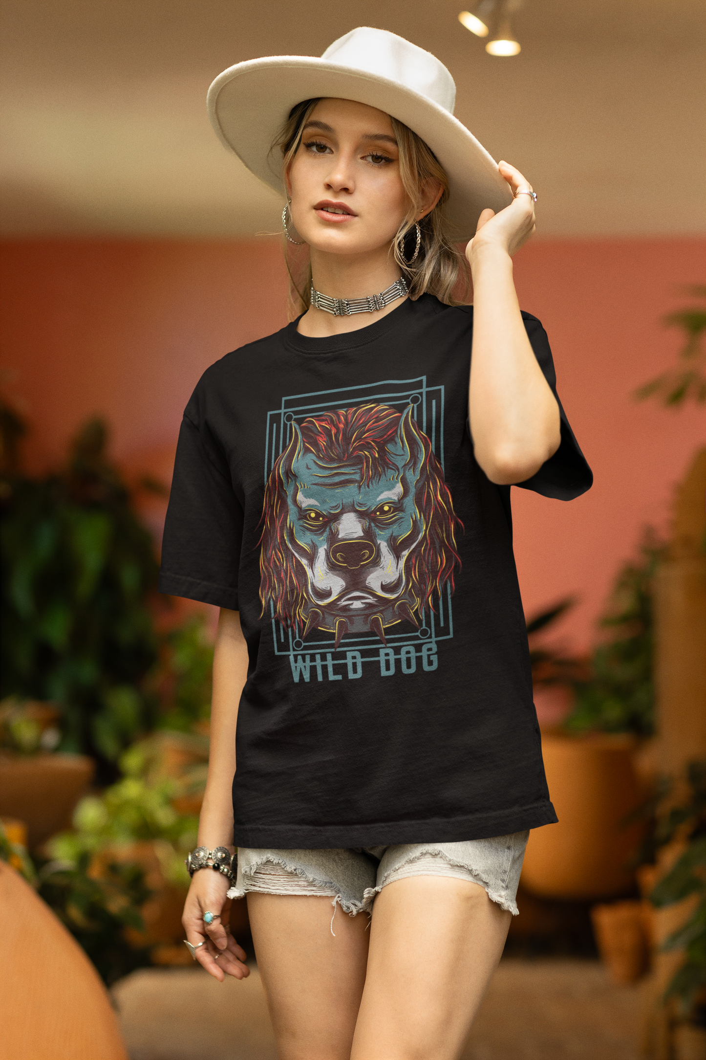 Premium Wild Dog Oversized Graphic T-shirt by YORD