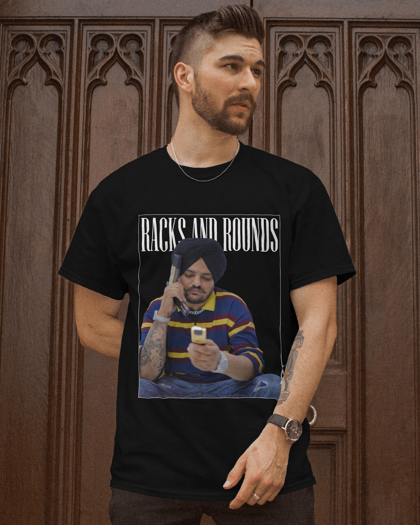 Premium Racks And Rounds Graphic Print Regular T-shirt