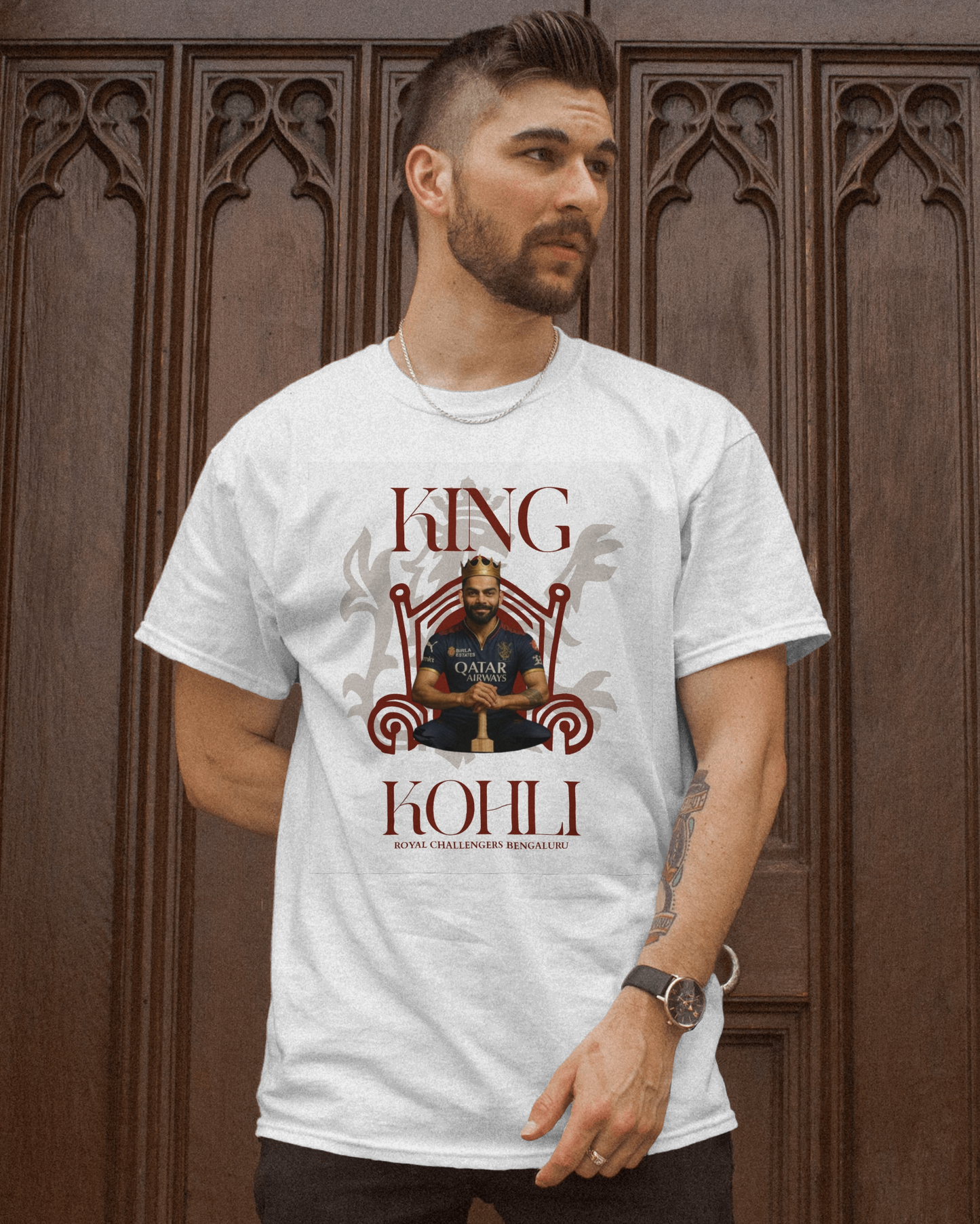 Premium Virat Kohli Cricket Fan White T-shirt Regular