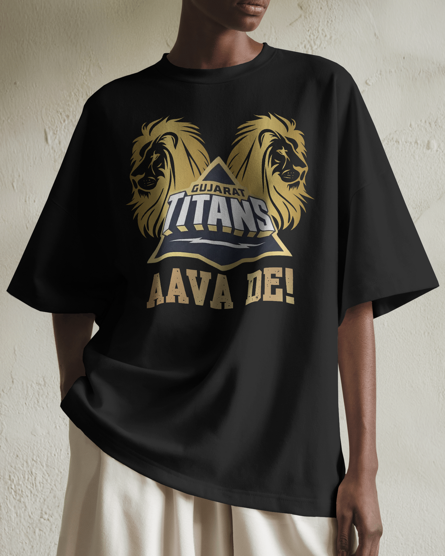 Premium Gujarat Titans Oversized IPL T-shirt - AAVA DE!