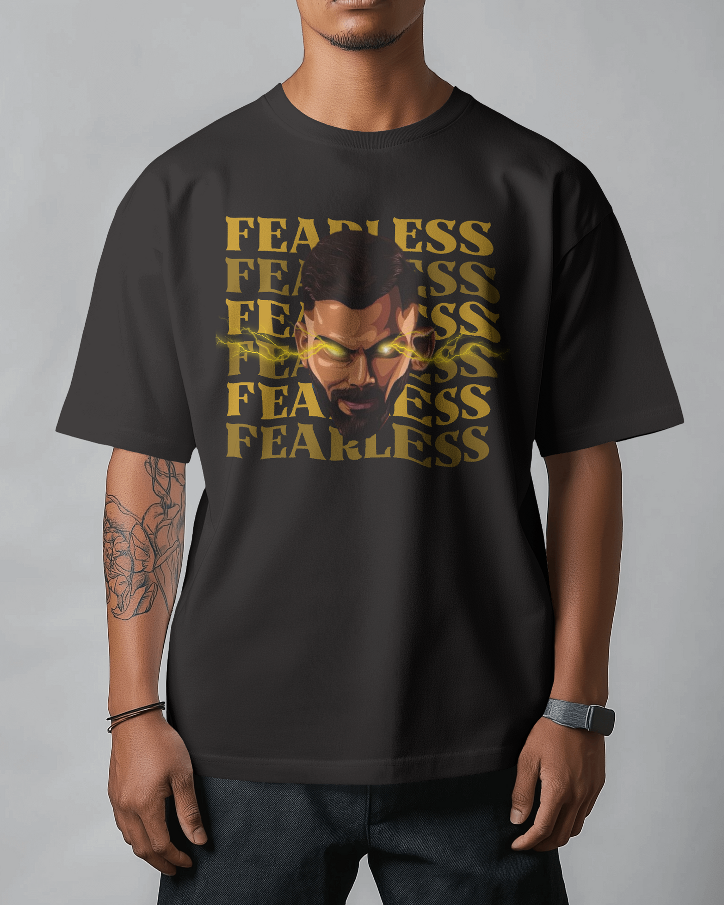 Premium RCB 'FEARLESS' Oversized Glow IPL T-Shirt
