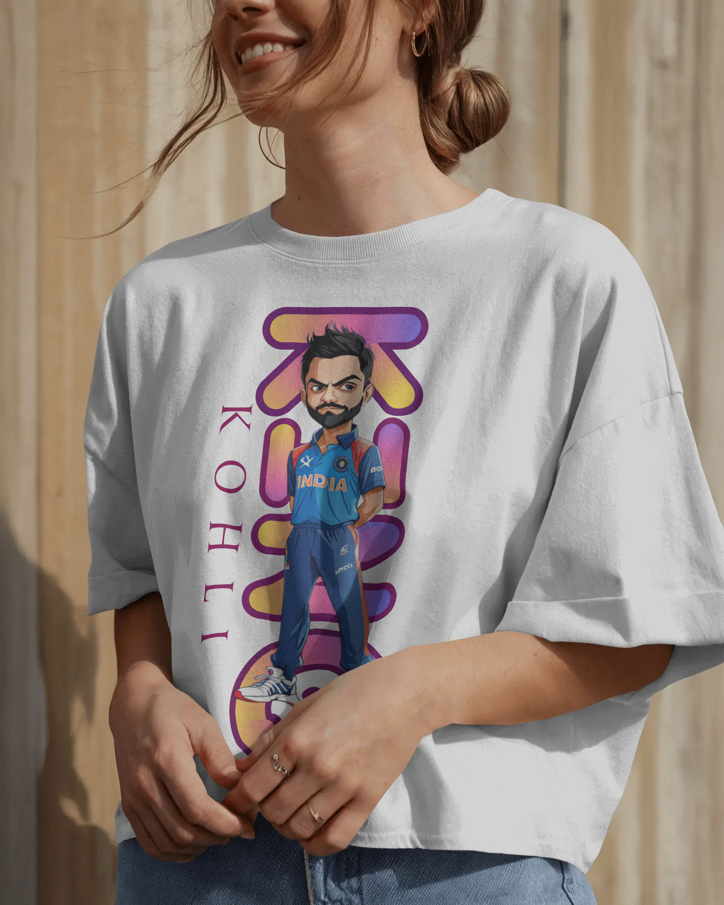Premium Virat Kohli Cricket Champion Oversized T-shirt - Team India Edition