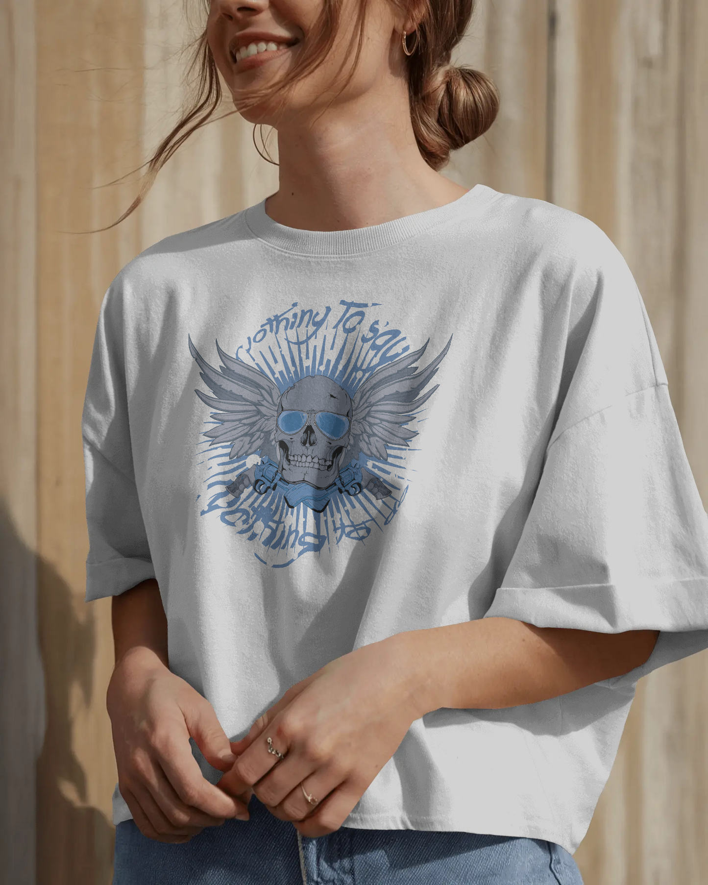 Premium Winged Skull Oversized T-shirt | Limited Edition