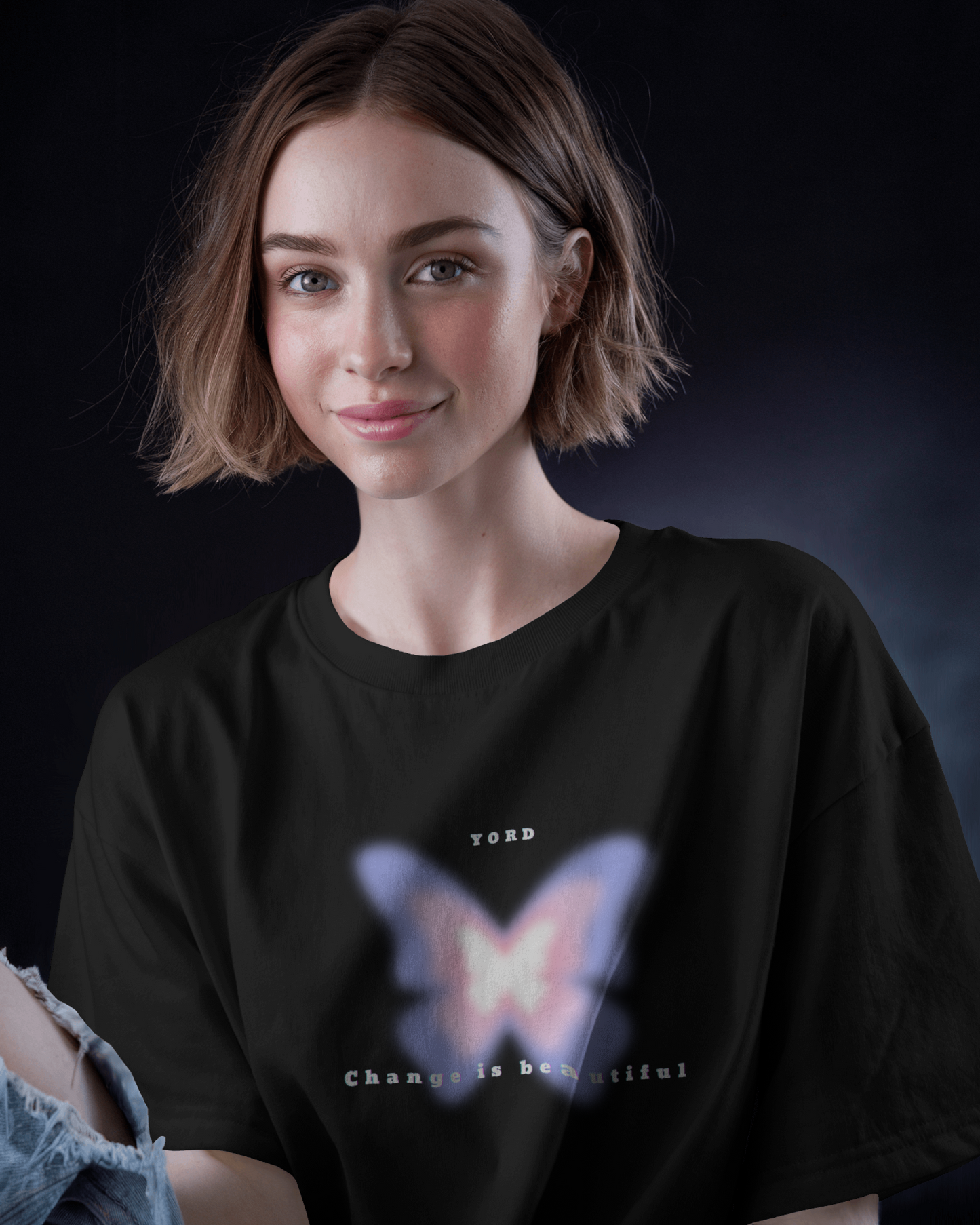 Premium Butterfly 'Change is Beautiful' Oversized T-shirt