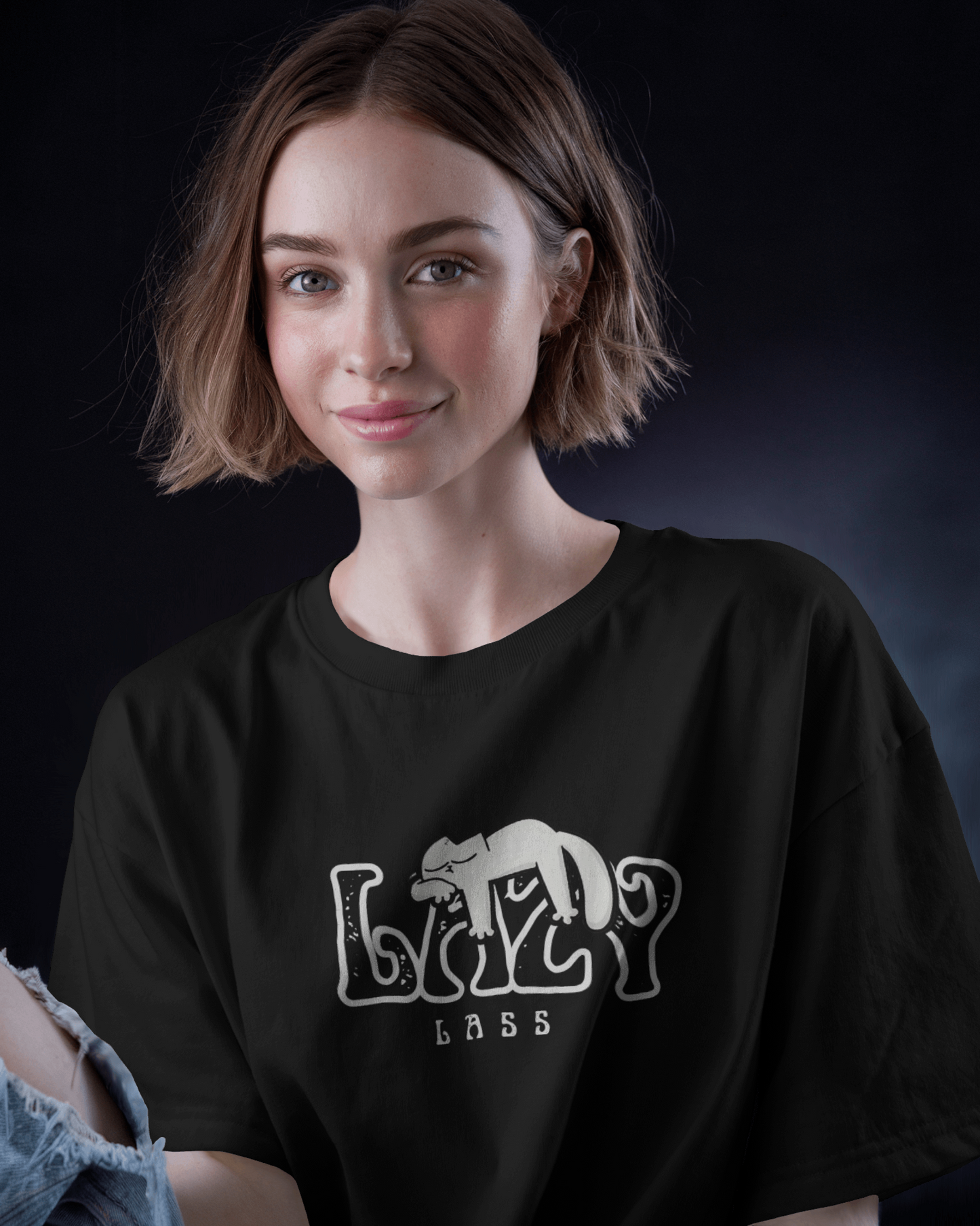 Premium Lazy Bass Cat Oversized T-shirt | Limited Edition