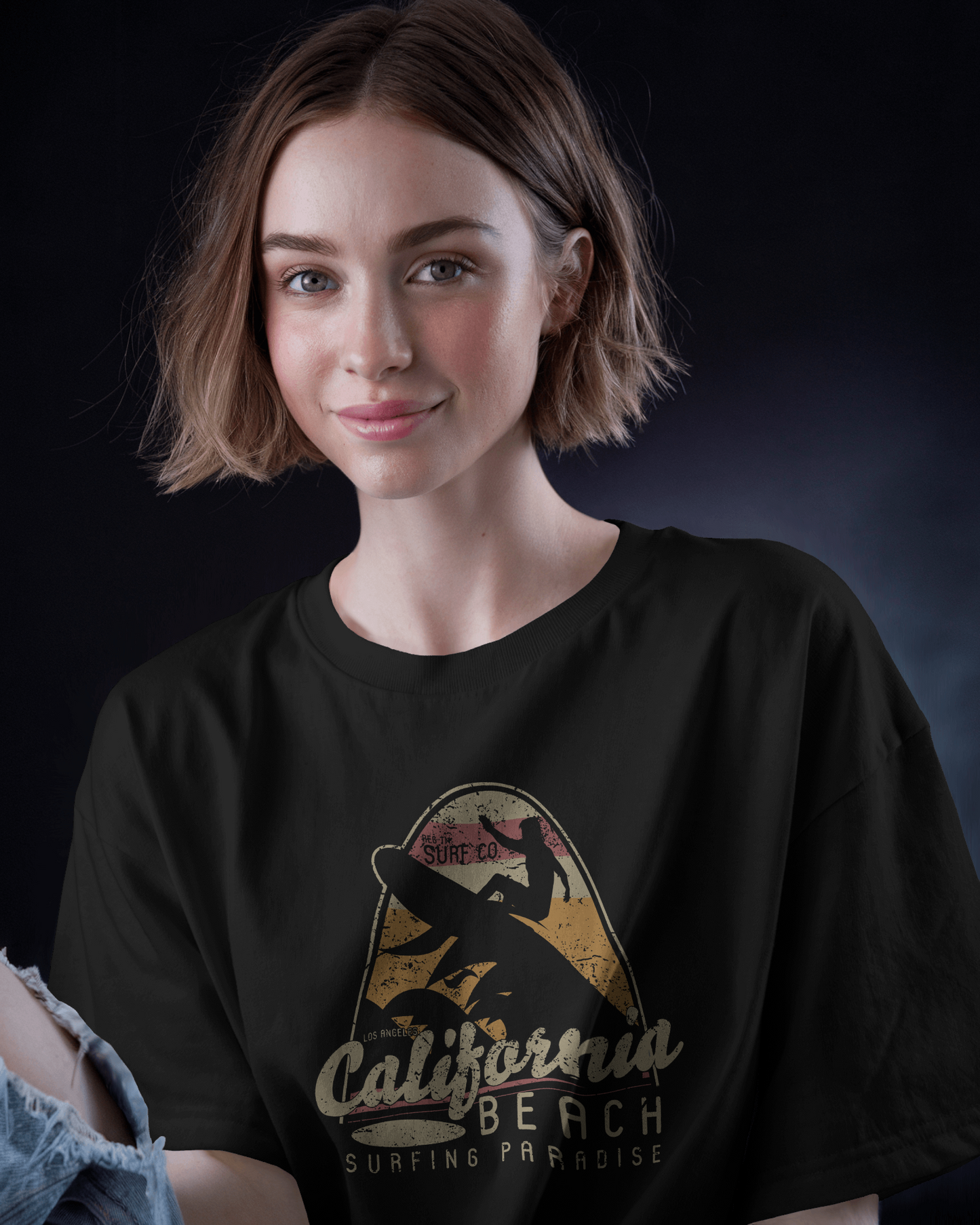 Premium California Beach Surfing Paradise Oversized T-shirt