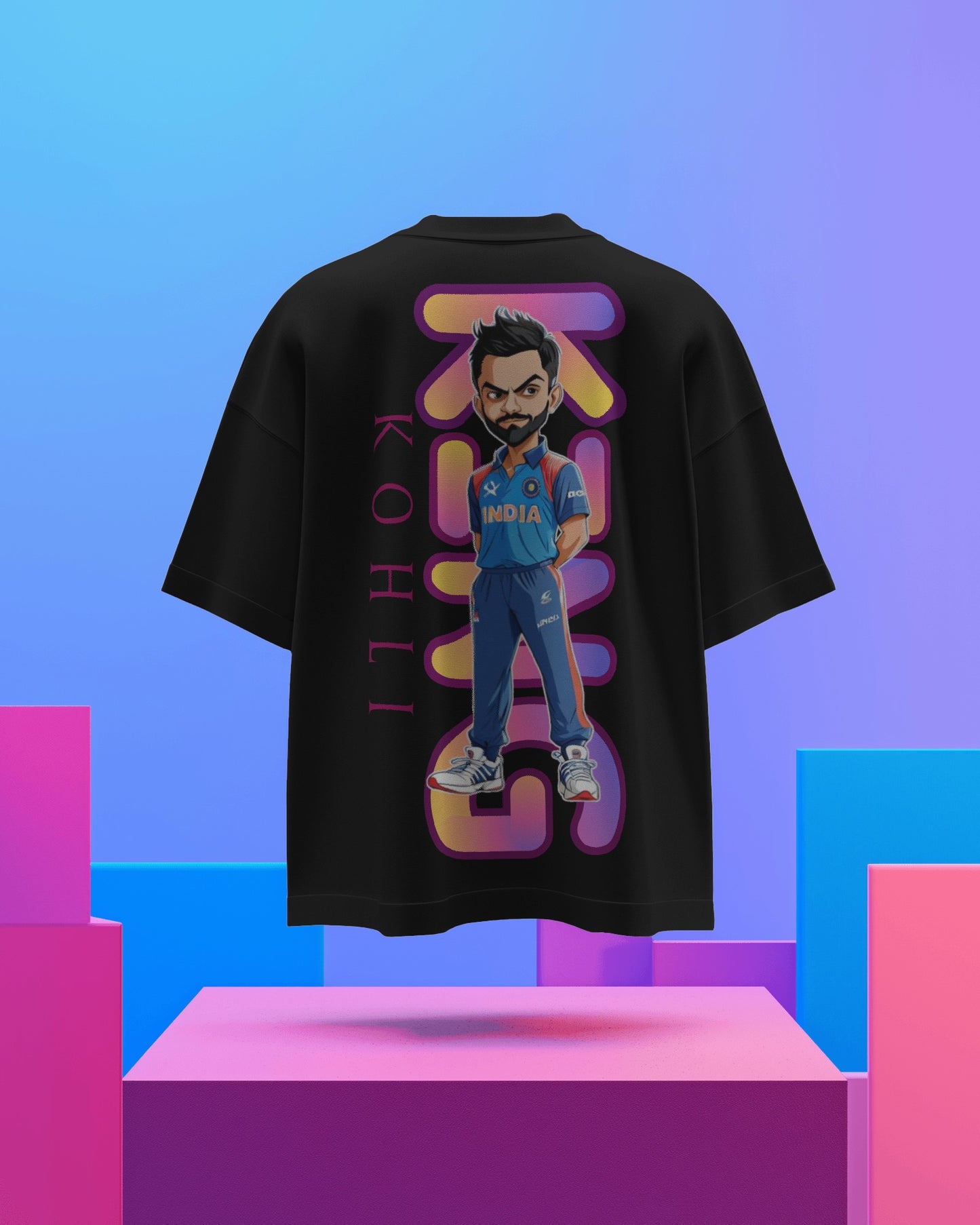 Premium Cricket Champion Oversized T-shirt - Team India Edition