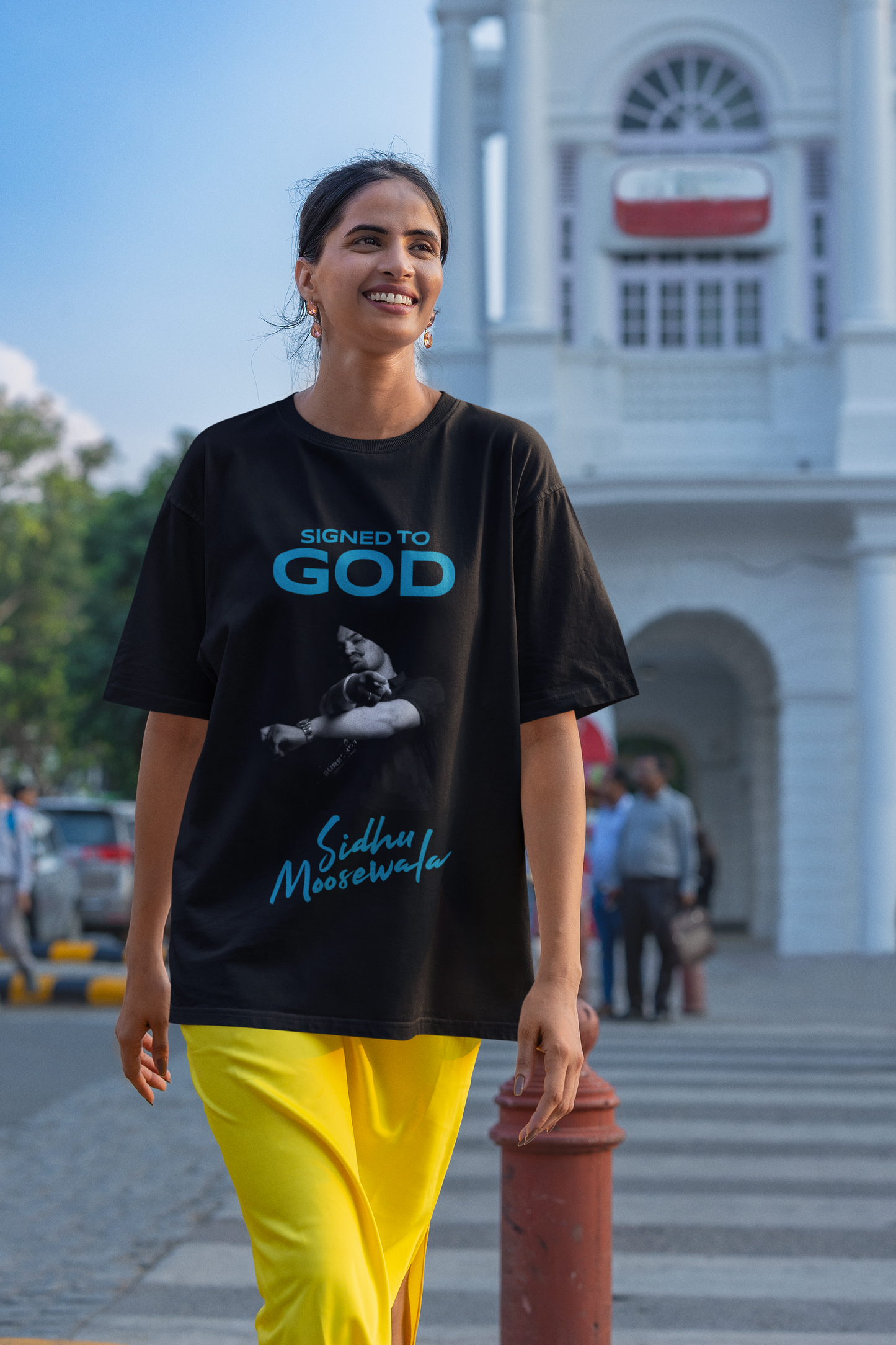 Premium Sidhu Moosewala 'SIGNED TO GOD' Oversized T-shirt