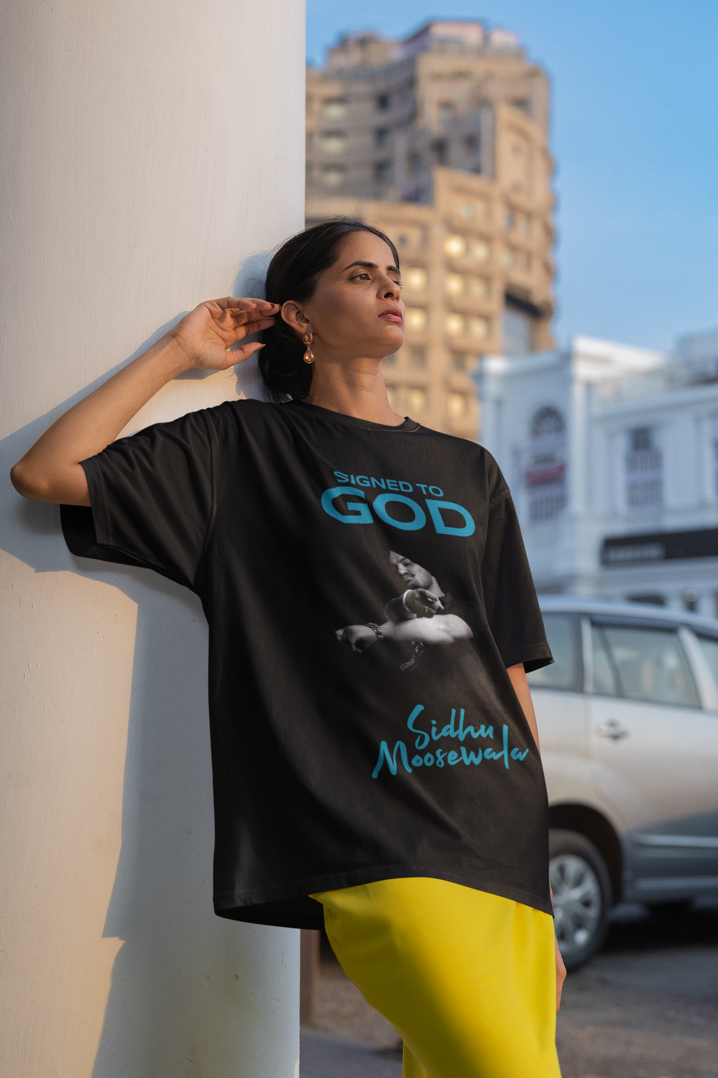 Premium Sidhu Moosewala 'SIGNED TO GOD' Oversized T-shirt