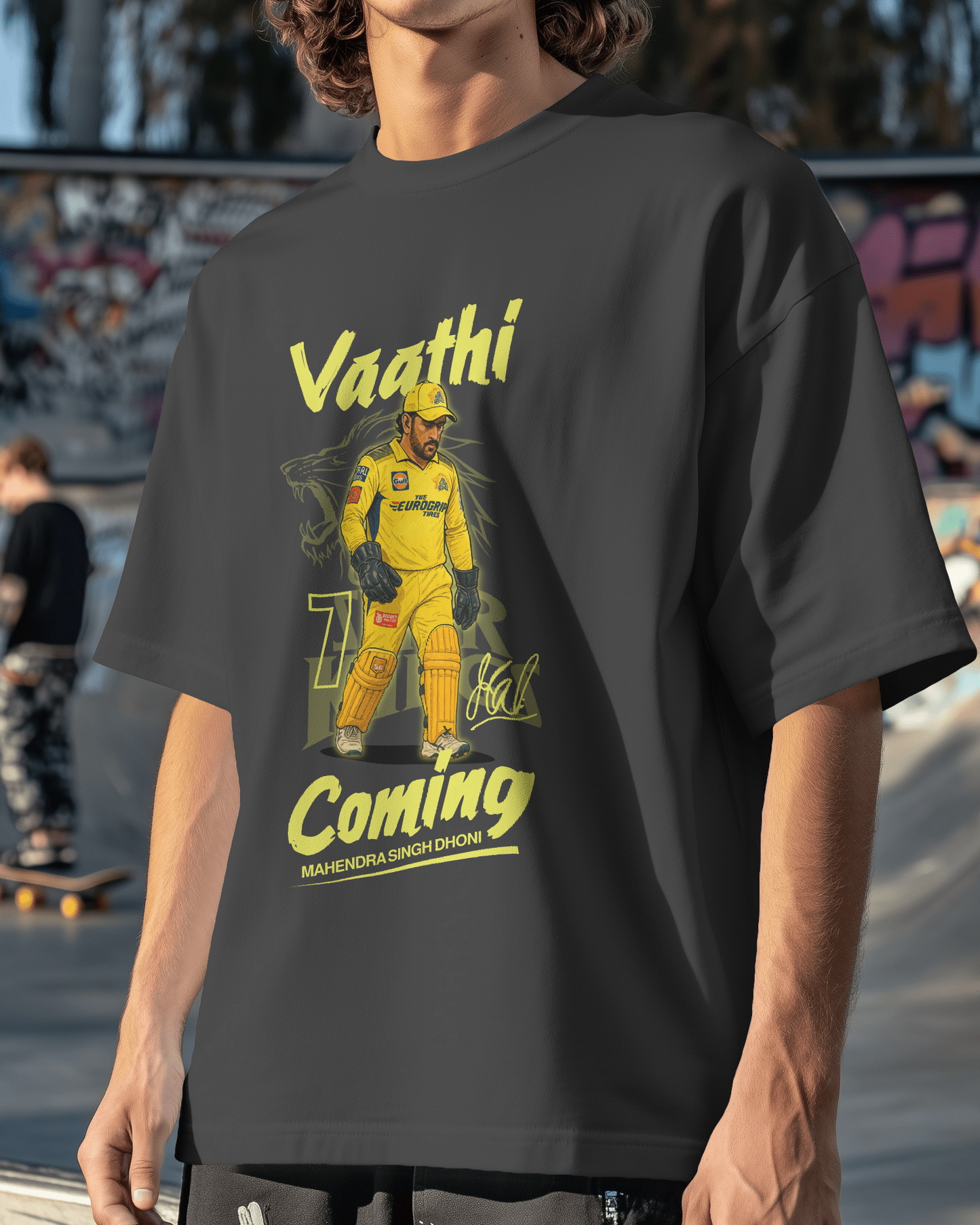 Premium Vaathi Coming MS Dhoni CSK Oversized T-shirt