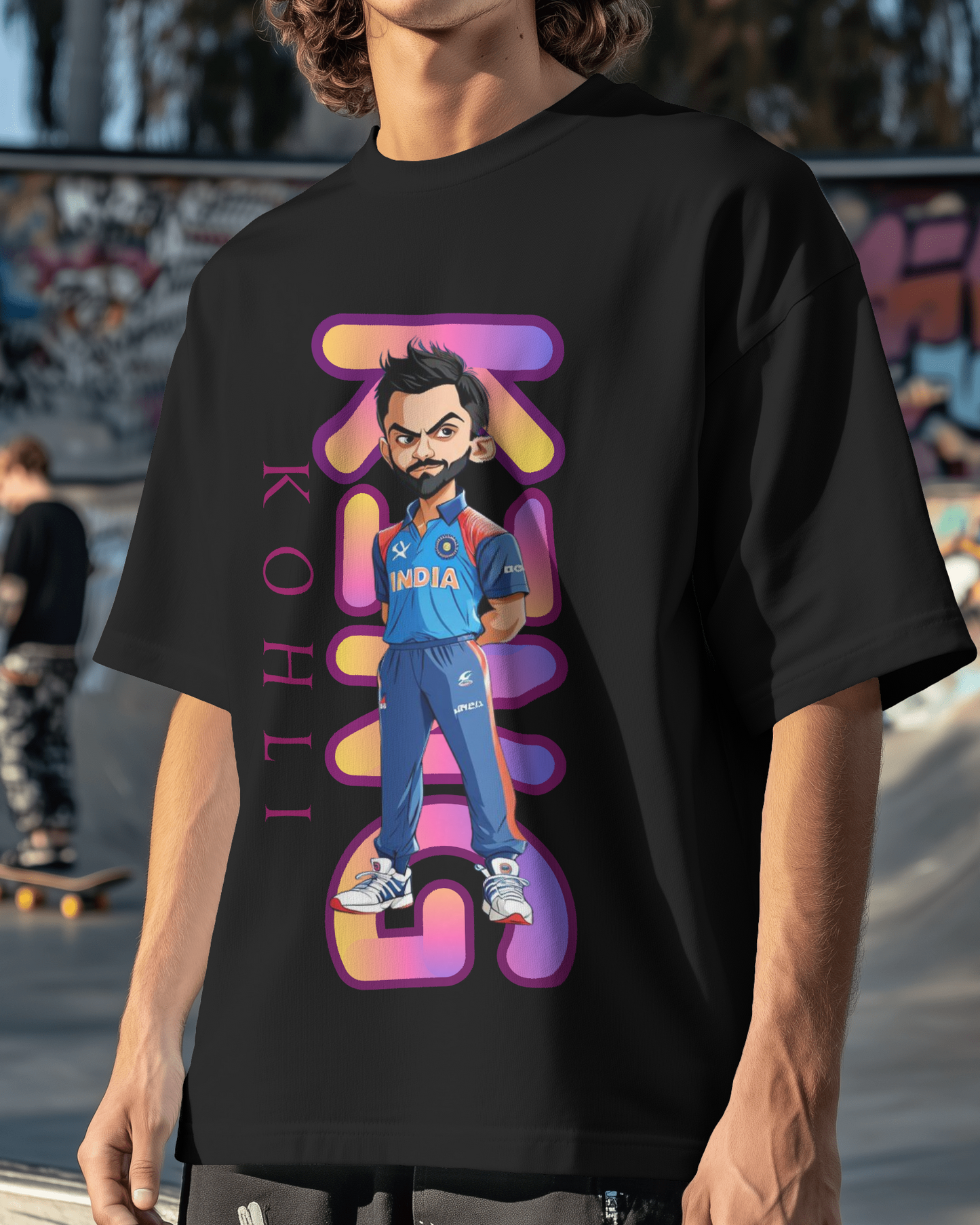 Premium Cricket Champion Oversized T-shirt - Team India Edition
