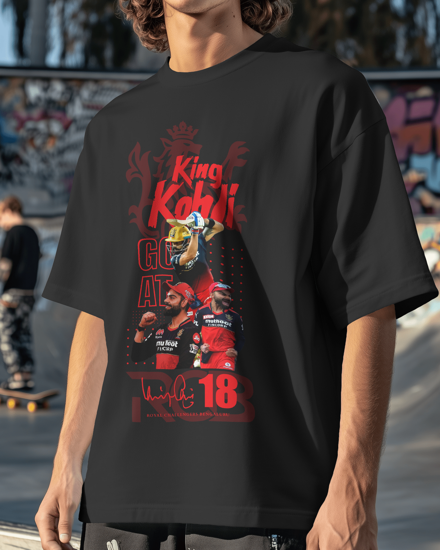 Premium RCB King Kohli Oversized T-shirt | Limited Edition