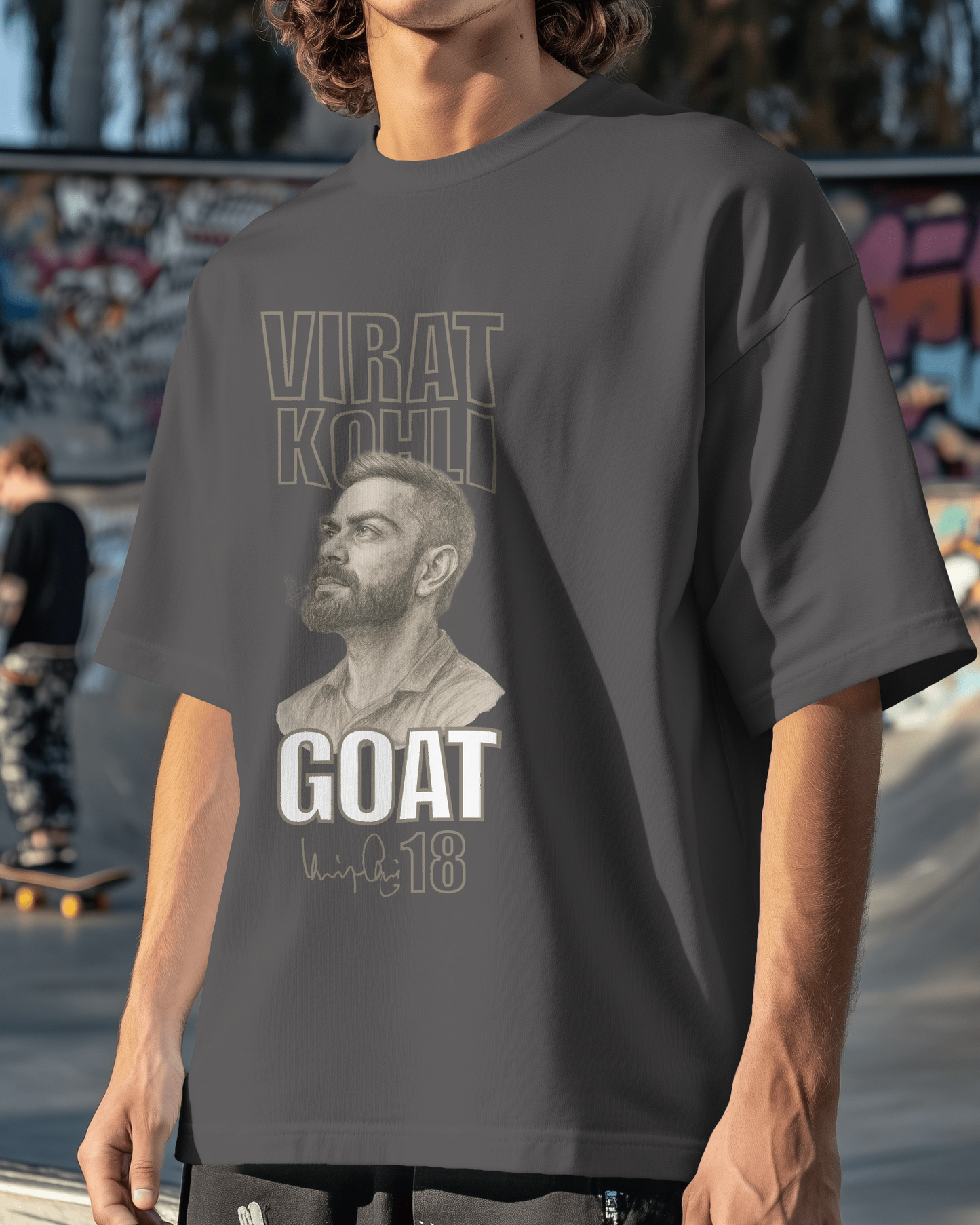 Premium Virat Kohli GOAT 18 Oversized T-shirt | Limited Edition