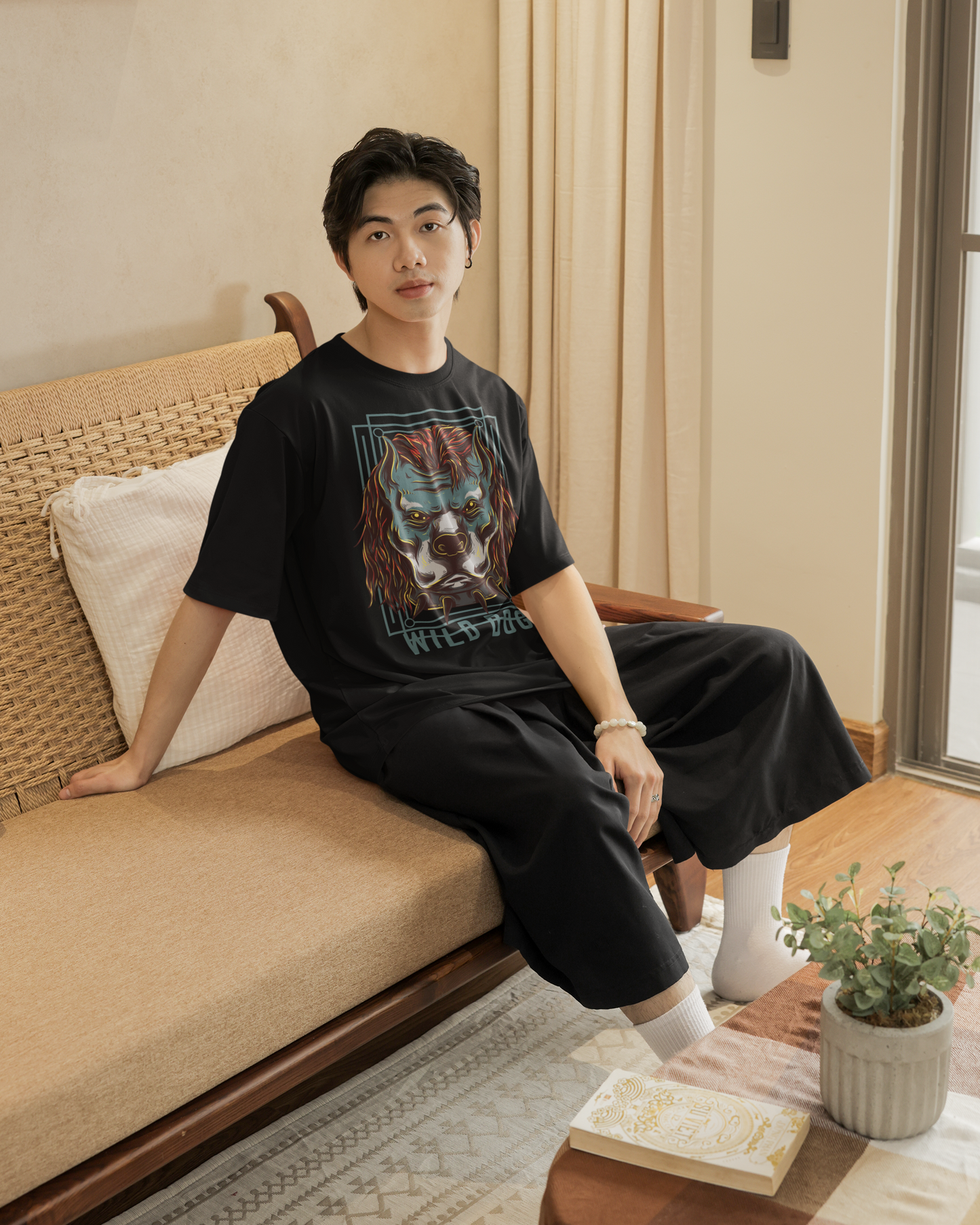 Premium Wild Dog Oversized Graphic T-shirt by YORD