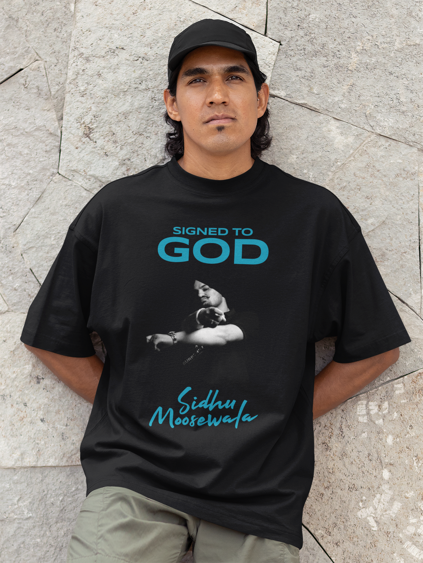 Premium Sidhu Moosewala 'SIGNED TO GOD' Oversized T-shirt