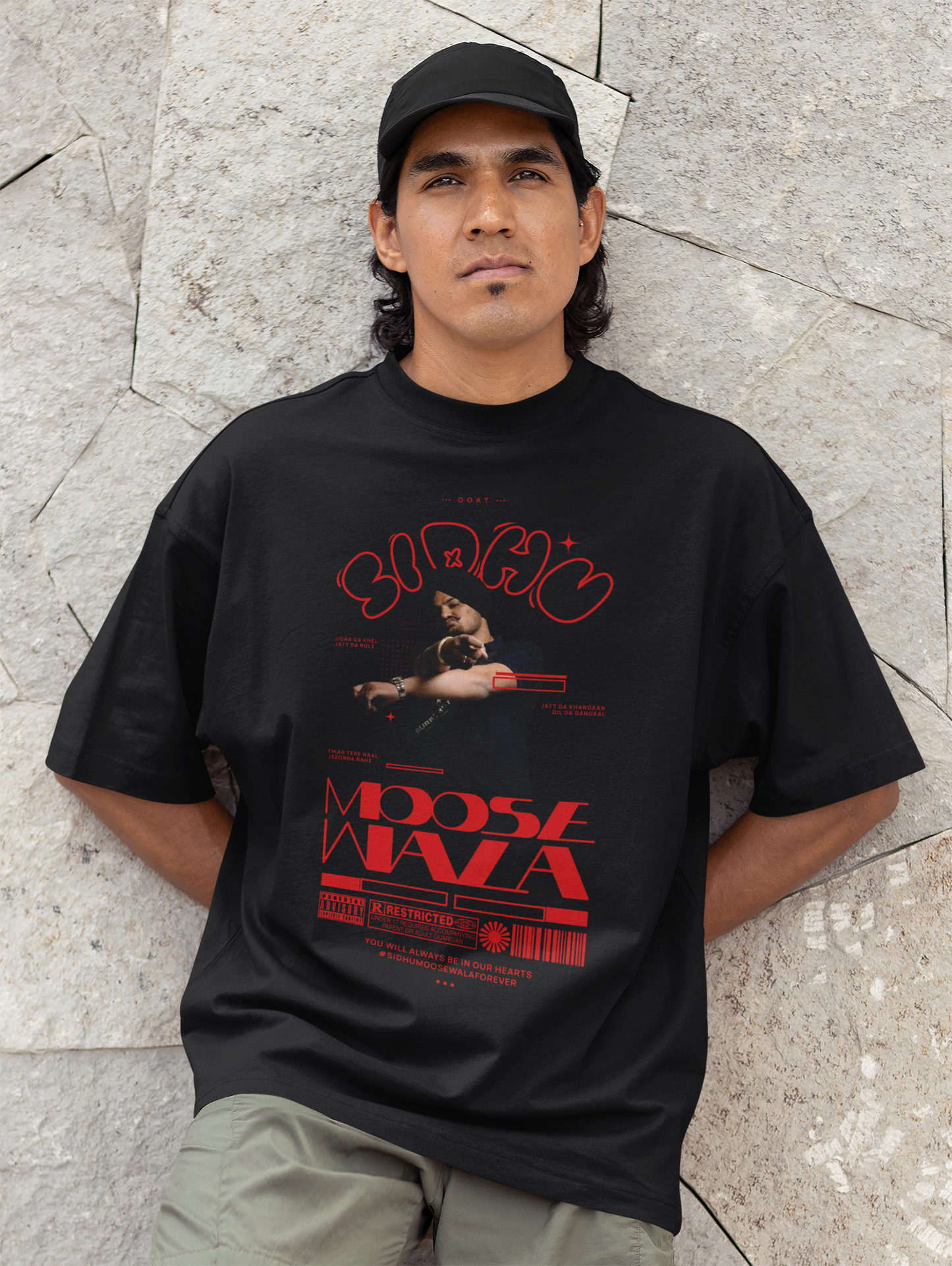 Premium Oversized Sidhu Moose Wala Tribute T-shirt | Limited Edition