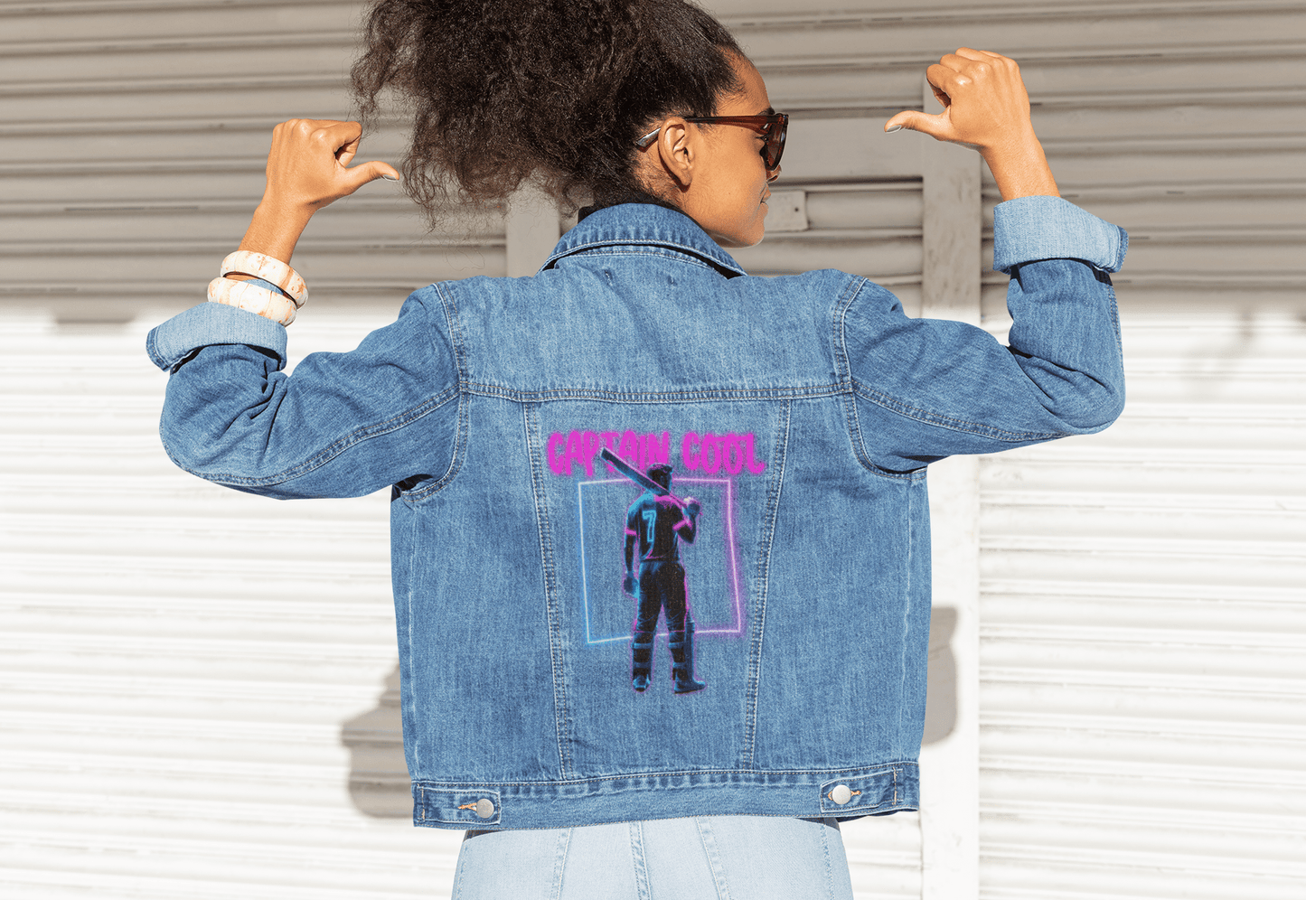 Premium Captain Cool IPL Edition Custom Denim Jacket - YORD