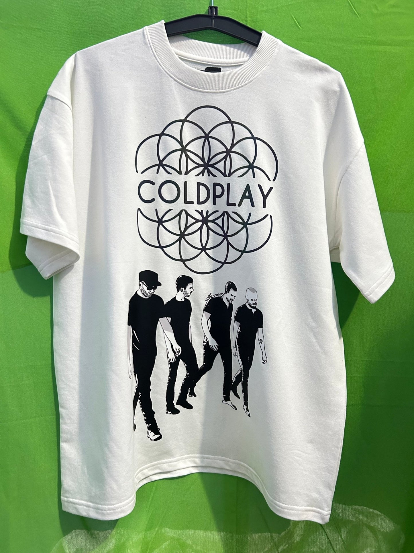Premium Coldplay Holographic Logo Concert T-Shirt - Luxury Oversized French Terry Cotton - YORD