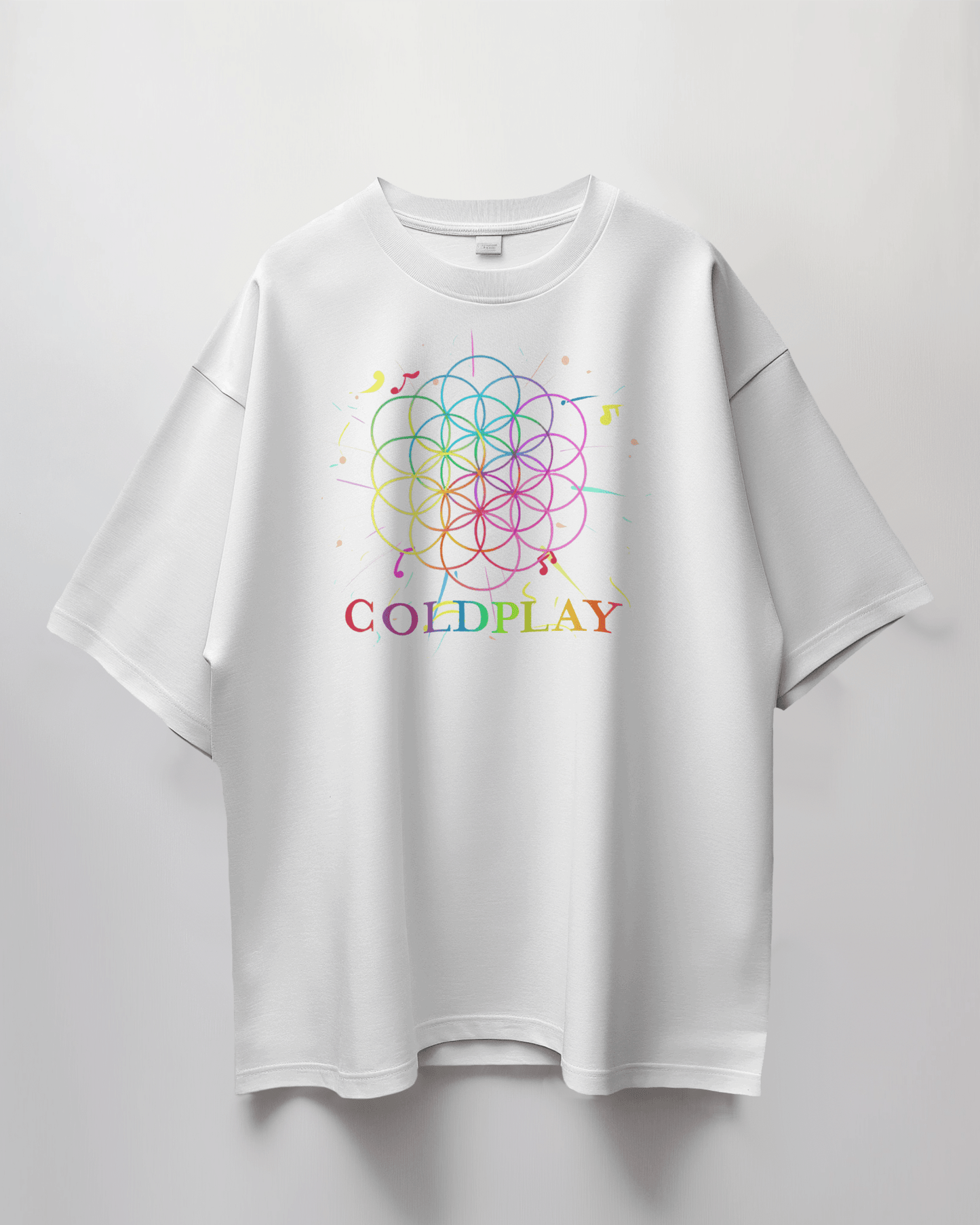 Premium Coldplay Oversize French Terry Cotton T-shirt - 240 GSM Luxury Concert Wear - YORD