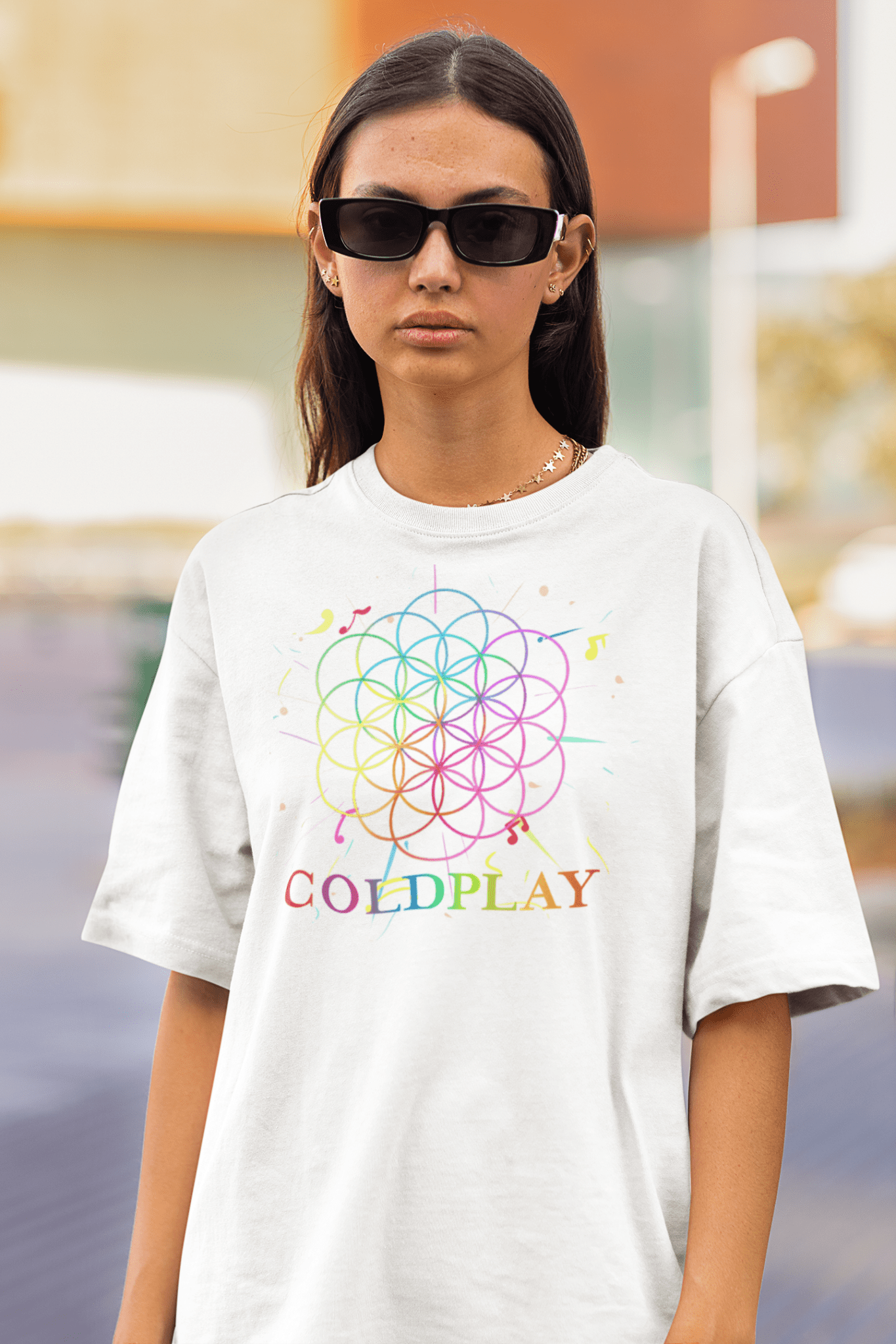 Premium Coldplay Oversize French Terry Cotton T-shirt - 240 GSM Luxury Concert Wear - YORD