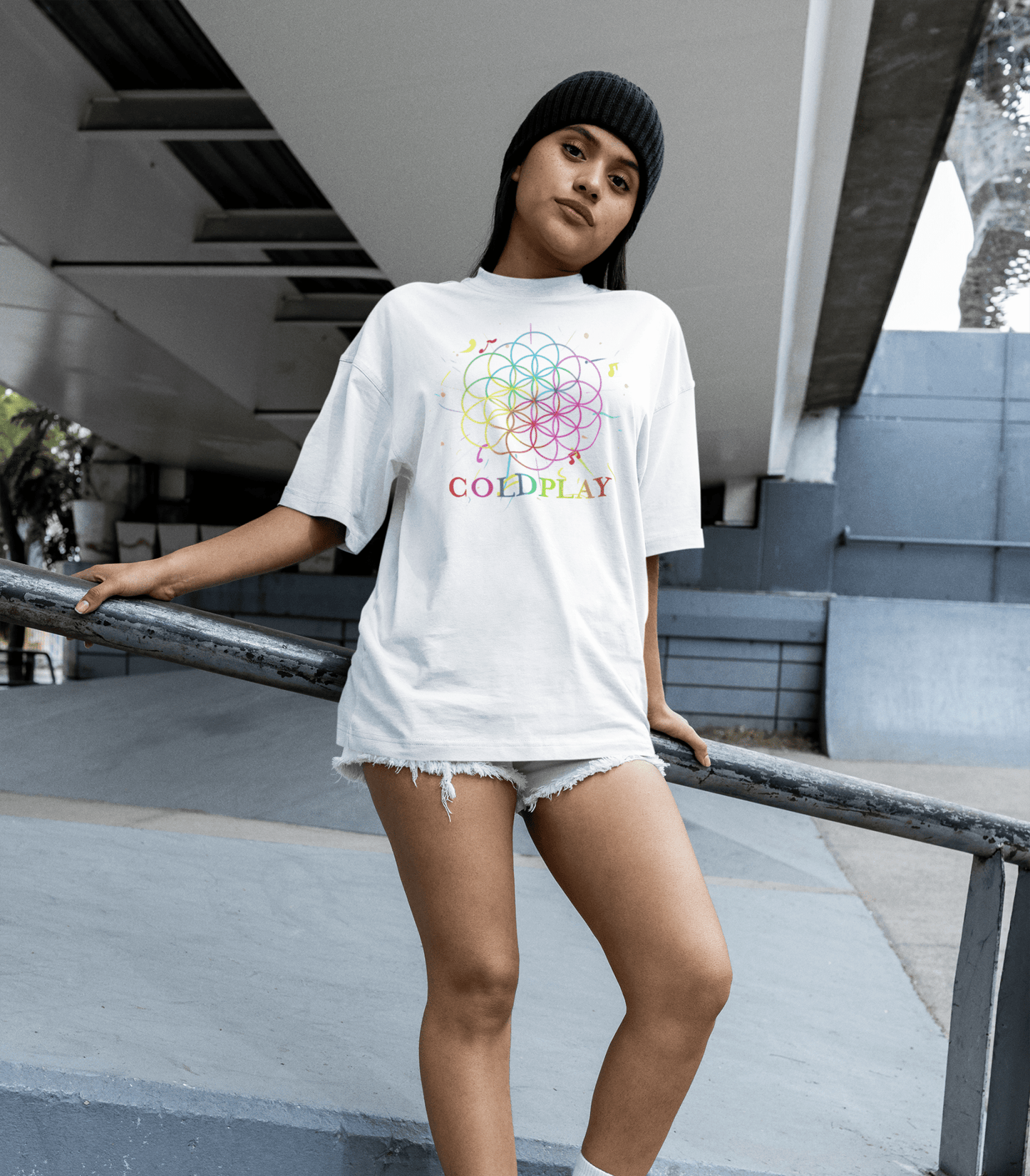 Premium Coldplay Oversize French Terry Cotton T-shirt - 240 GSM Luxury Concert Wear - YORD