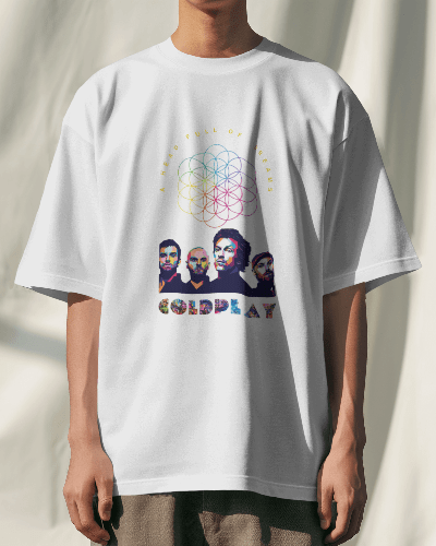 Premium Coldplay Oversized Concert T-Shirt - French Terry Cotton (240 GSM) - YORD