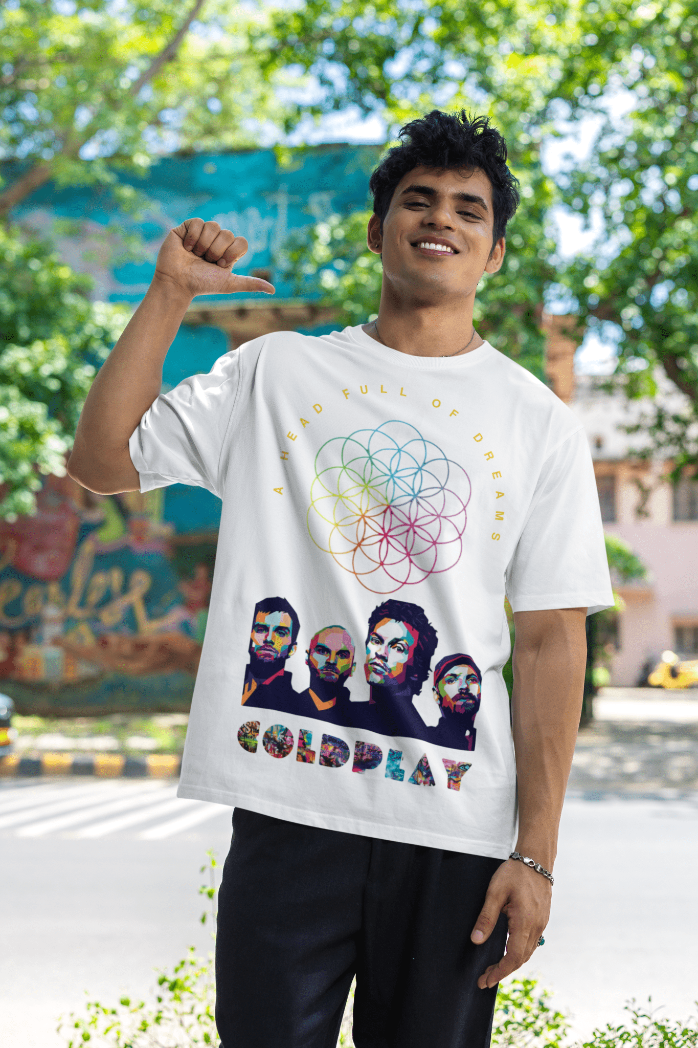 Premium Coldplay Oversized Concert T-Shirt - French Terry Cotton (240 GSM) - YORD
