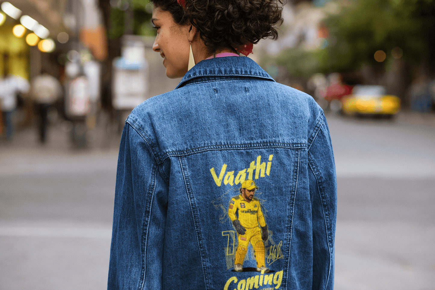 Premium CSK M S Dhoni Tribute Denim Jacket - Limited Edition - YORD
