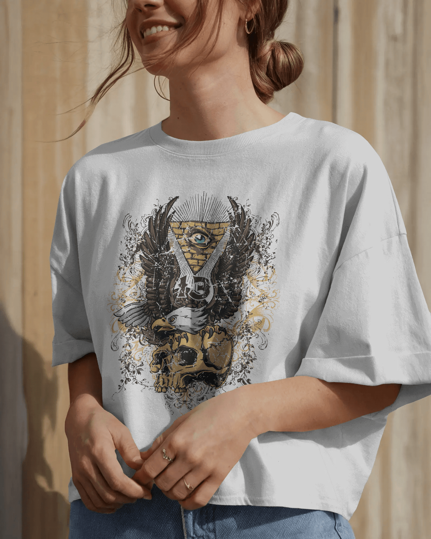 Premium Eagle Eye Illuminati Oversized T-Shirt - YORD