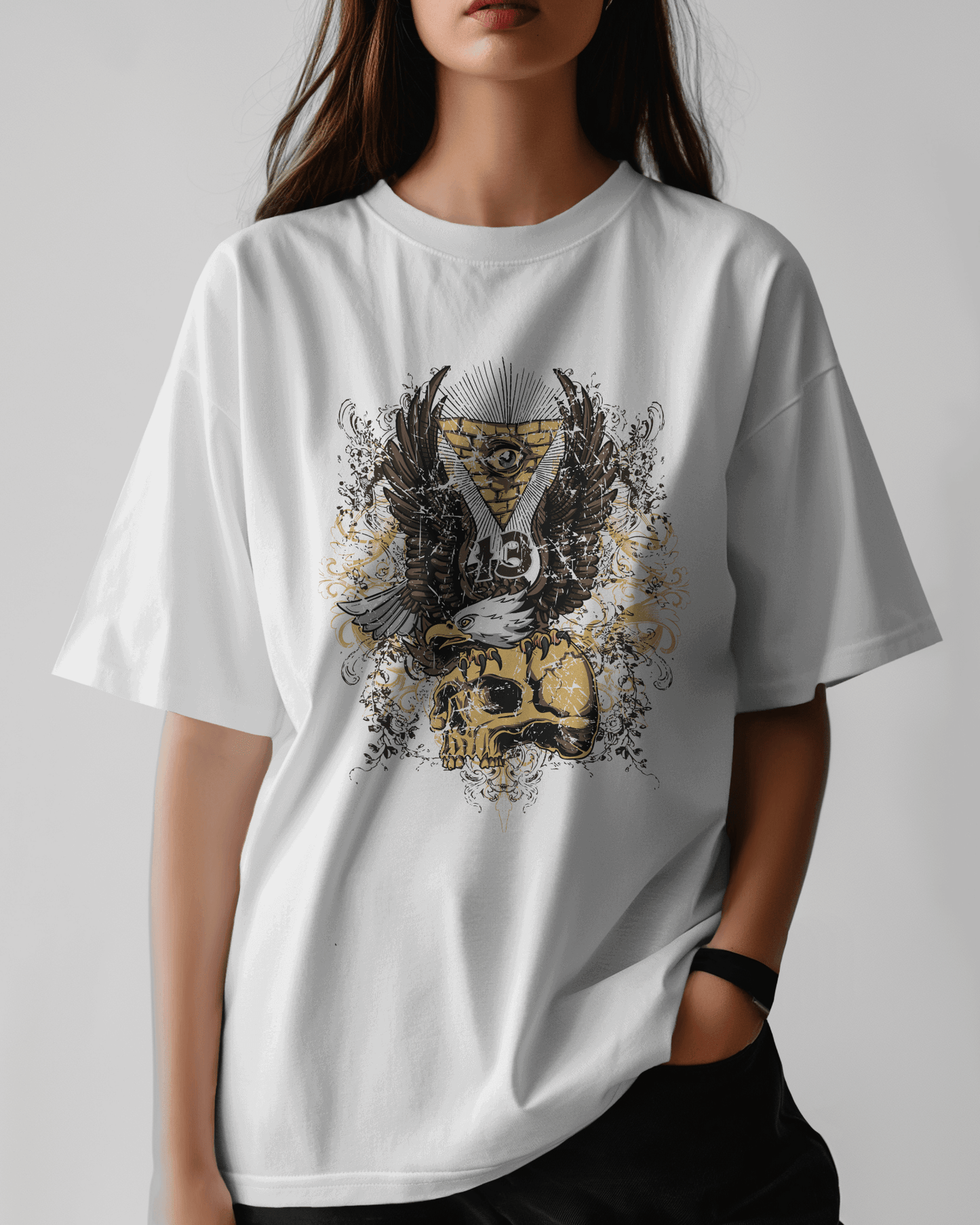 Premium Eagle Eye Illuminati Oversized T-Shirt - YORD