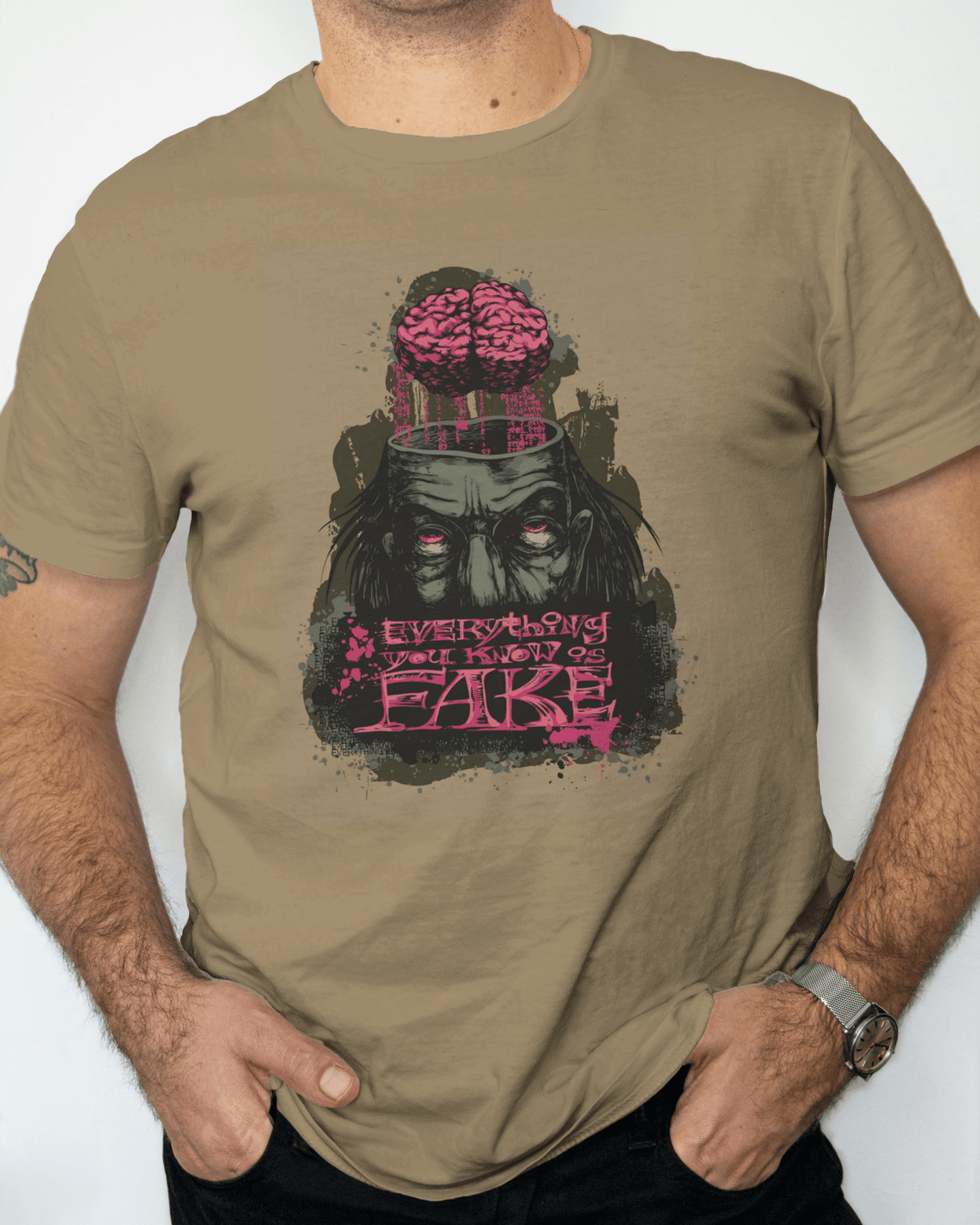 Premium 'Everything You Know Is Fake' Graphic T-shirt - YORD