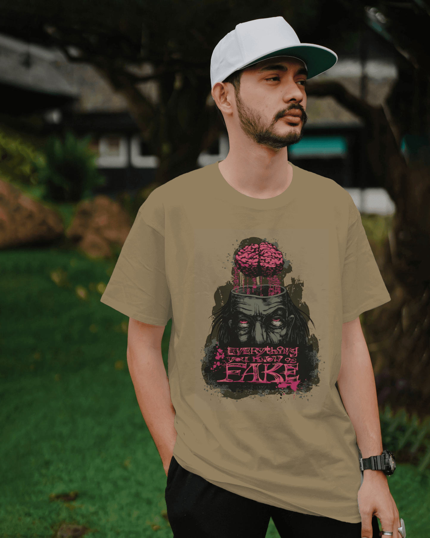 Premium 'Everything You Know Is Fake' Graphic T-shirt - YORD