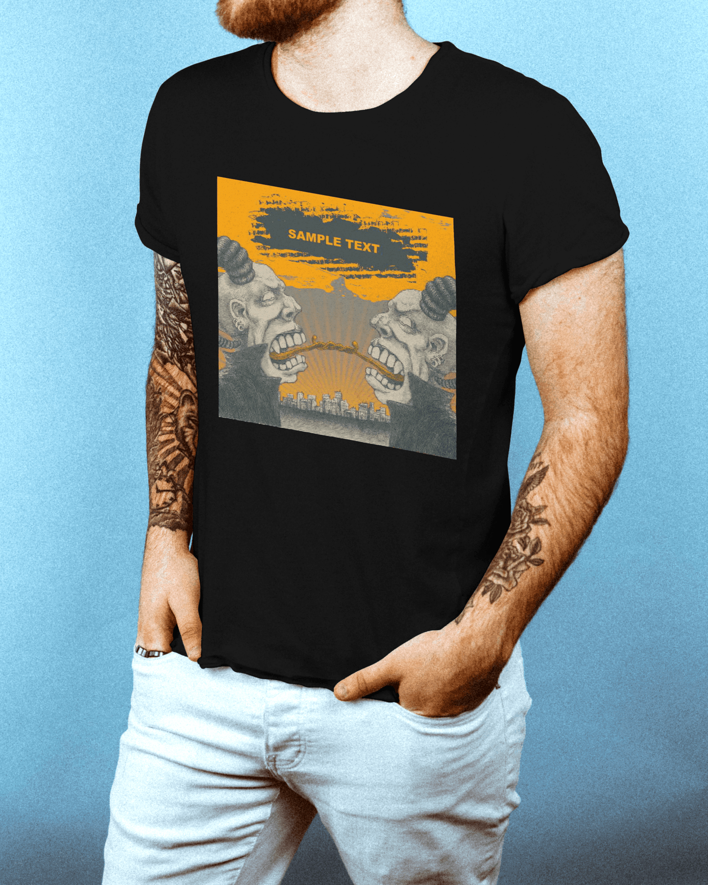 Premium Gone Fishing Distressed Print Regular T-shirt - YORD