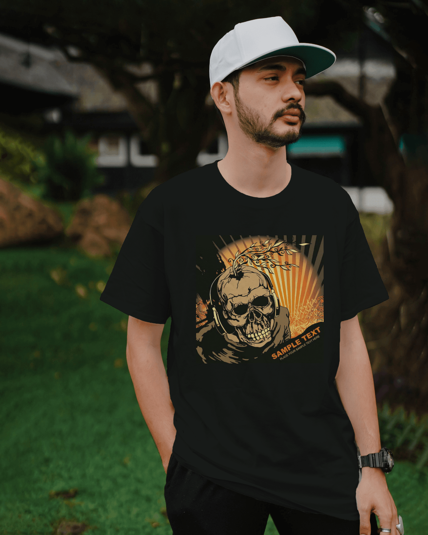 Premium Gone Fishing Distressed Print Regular T-shirt - YORD