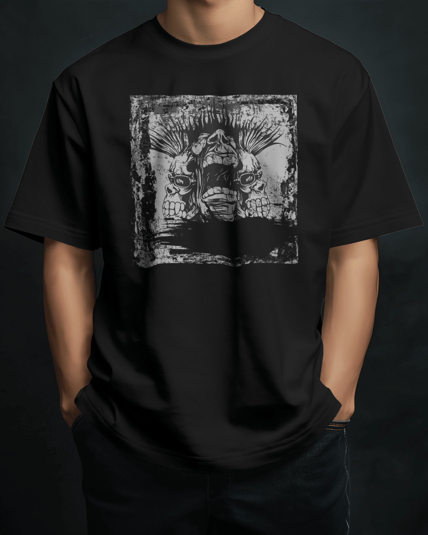 Premium Gothic Skull Oversized T-shirt | Limited Edition - YORD