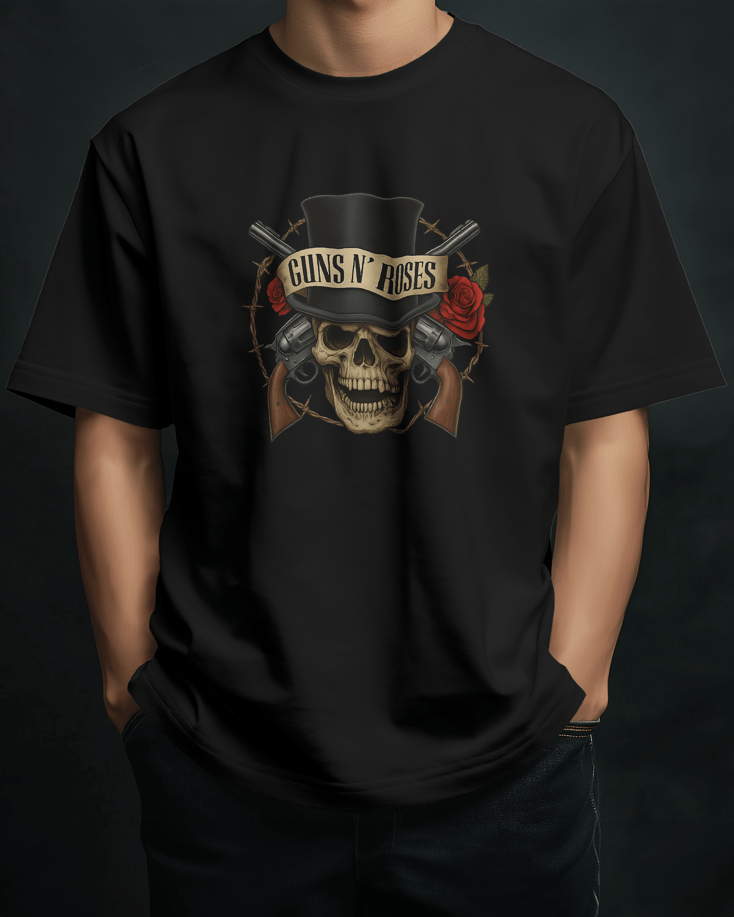 Premium Guns N' Roses Skull Logo Regular Fit T-shirt - YORD